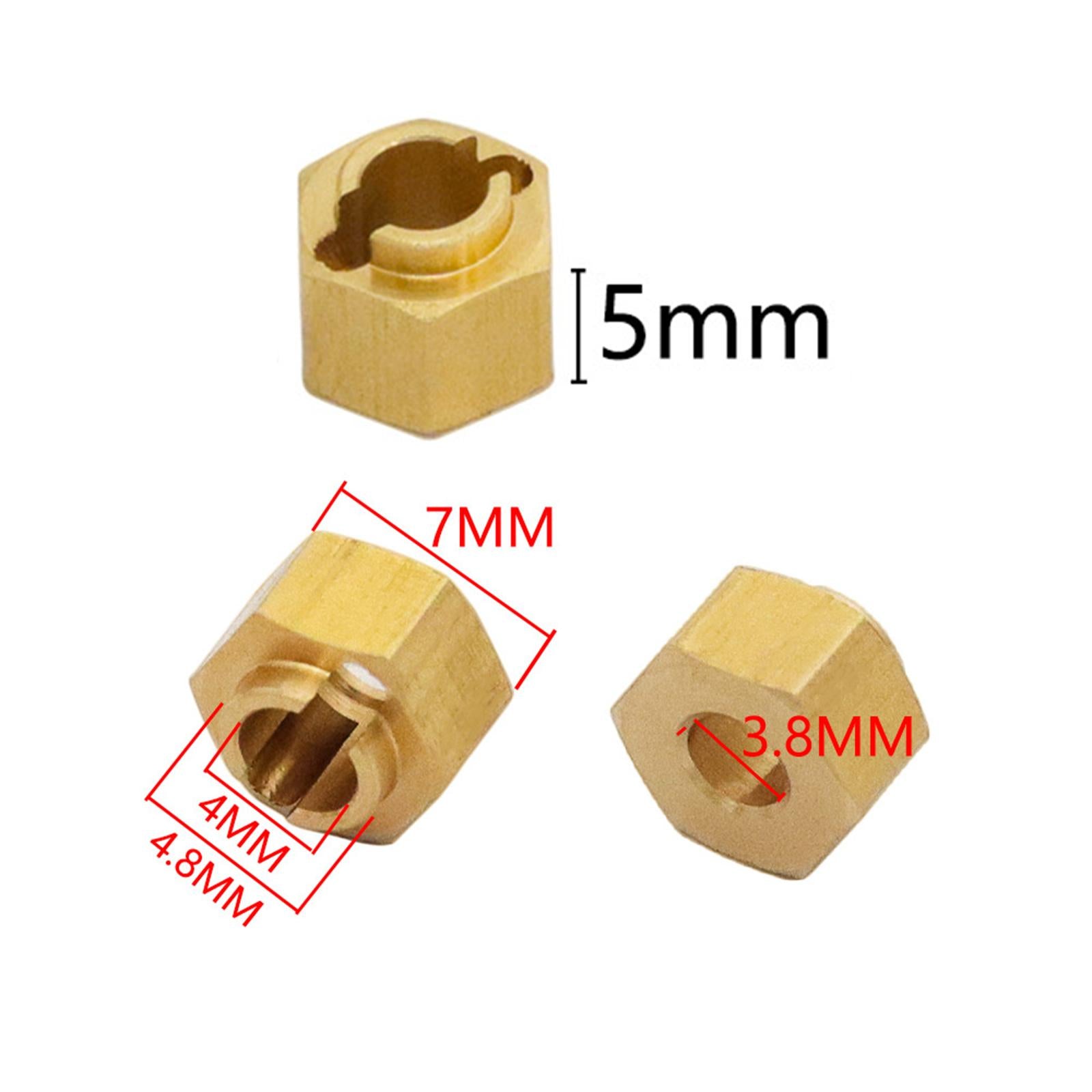 2x4Pcs RC Hex Wheel Hubs Universal hex Adapter for 1/18 Scale RC Crawler 5mm