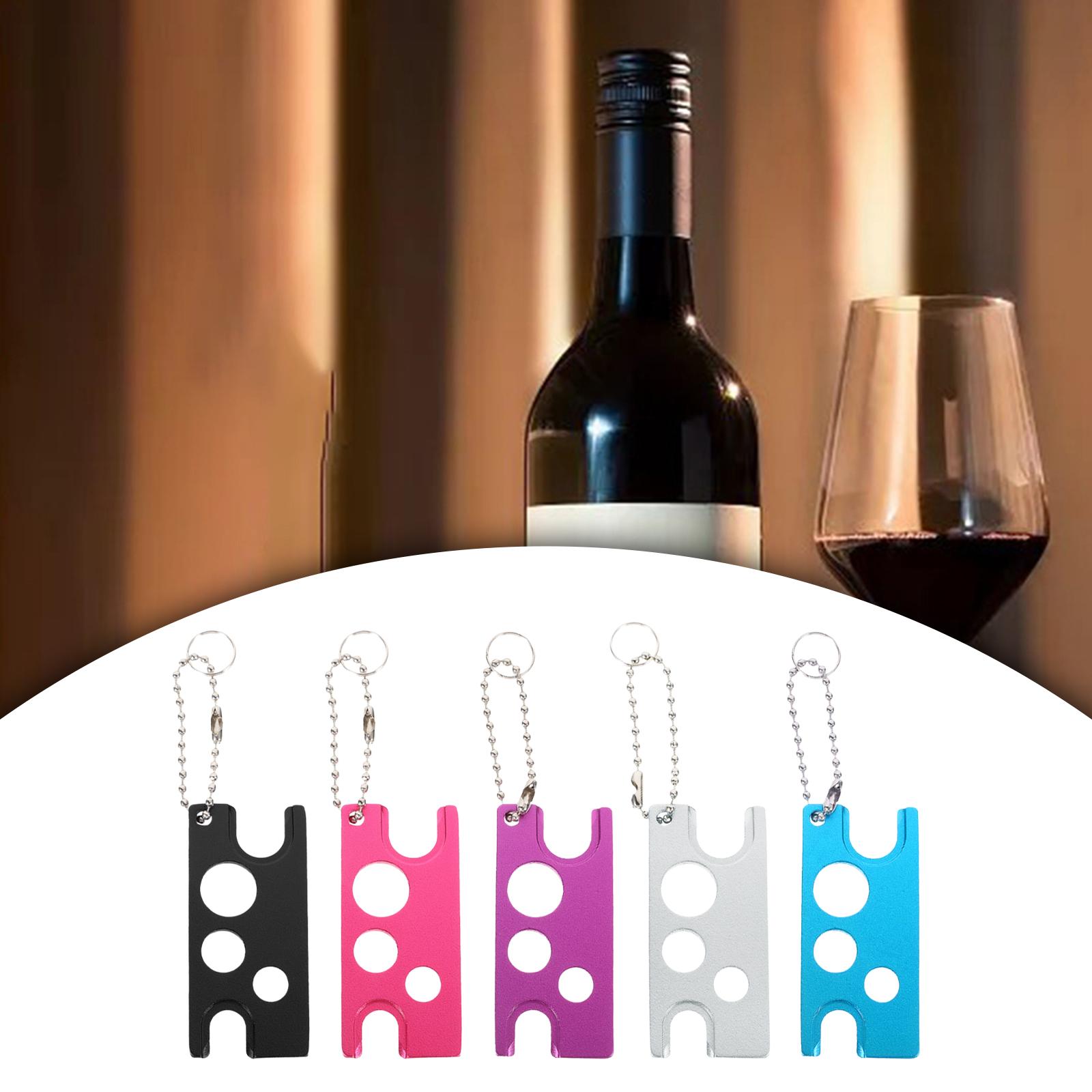 3xEssential Oil Bottle Opener with Keychain Universal Cap Remover Accessory Black