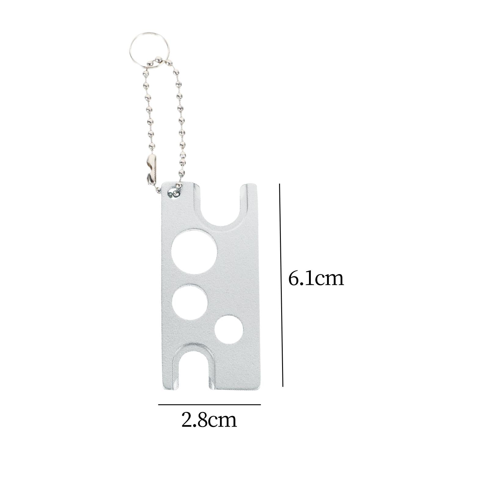 3xEssential Oil Bottle Opener with Keychain Universal Cap Remover Accessory Argent
