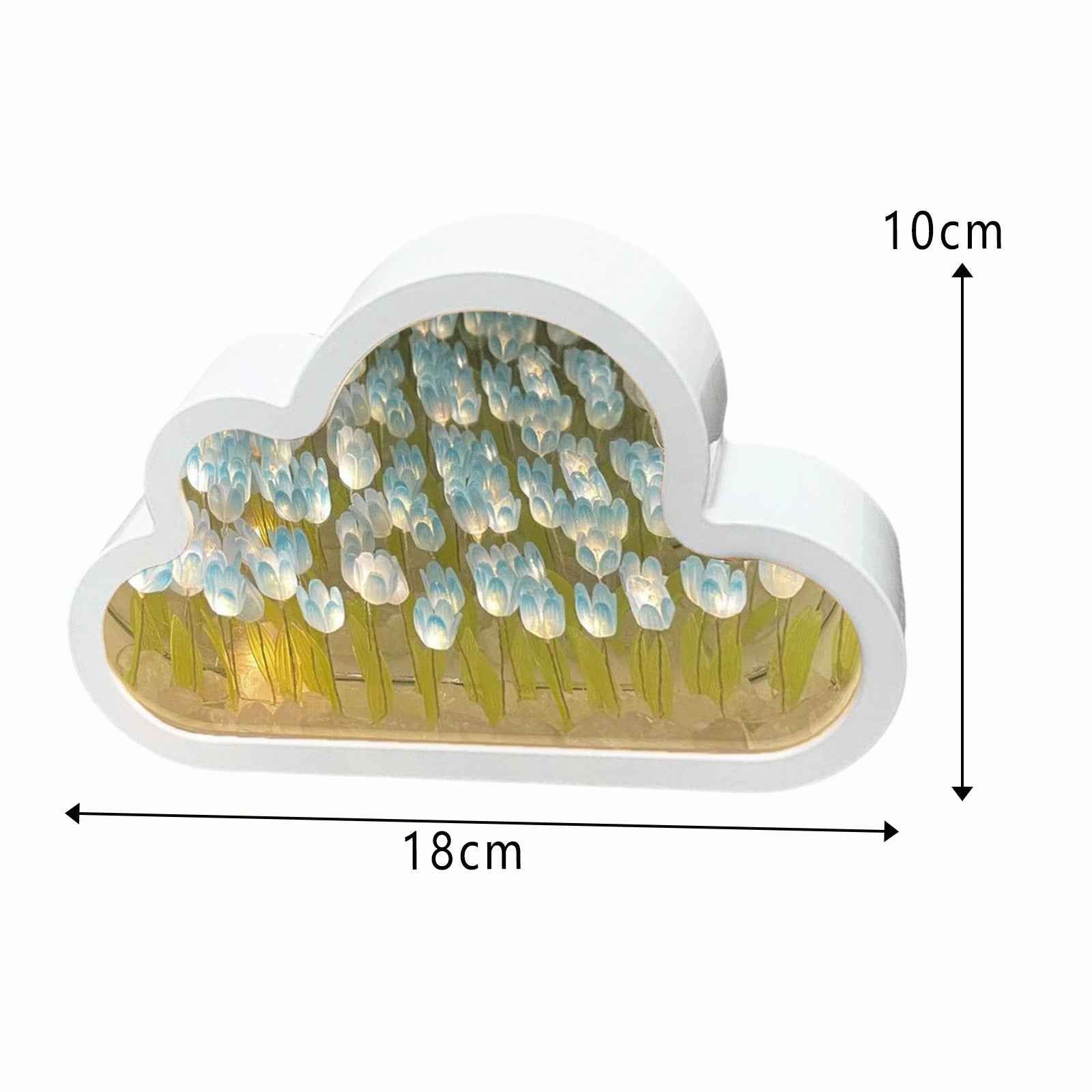 DIY Mirror Night Lamp Small Night Light Bedside Lamp for Bathroom Desk Party Blue
