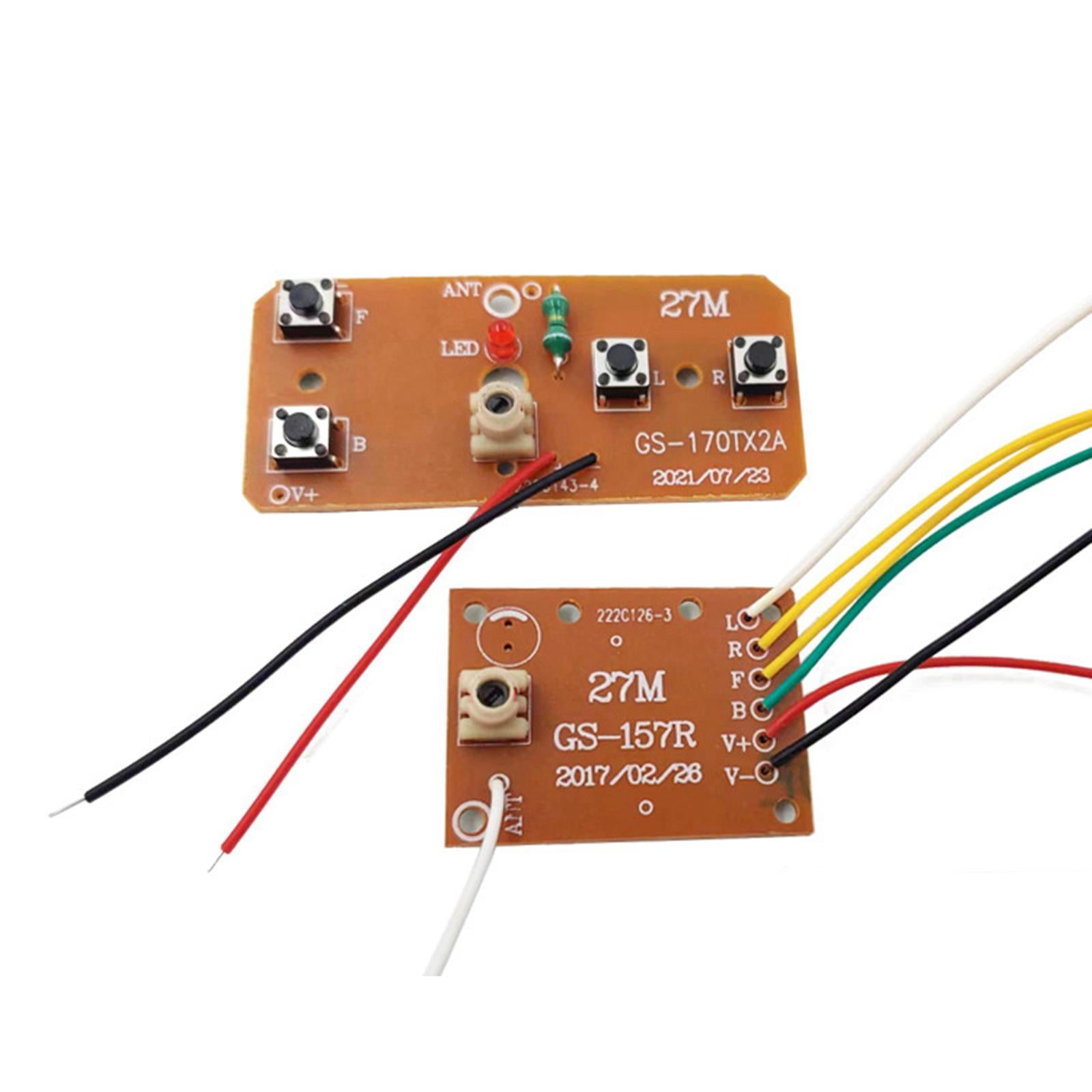 2xRemote Control Circuit Board 4 Channels for RC Truck Toy DIY RC Airplane Toy