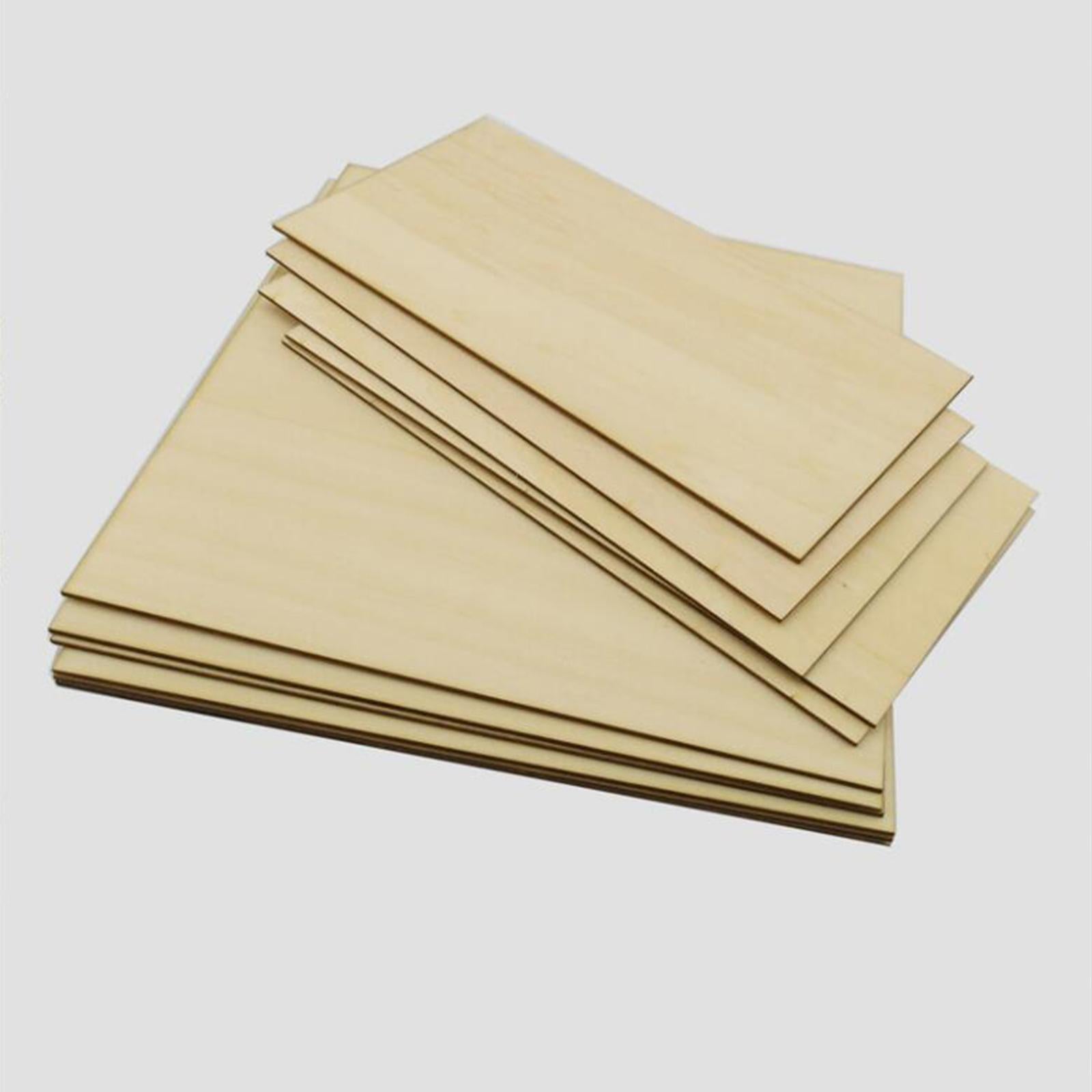 4x10 Pieces Wood Sheets Board Thin Plywood Board for Making Plane Model Crafts 100x50x2mm