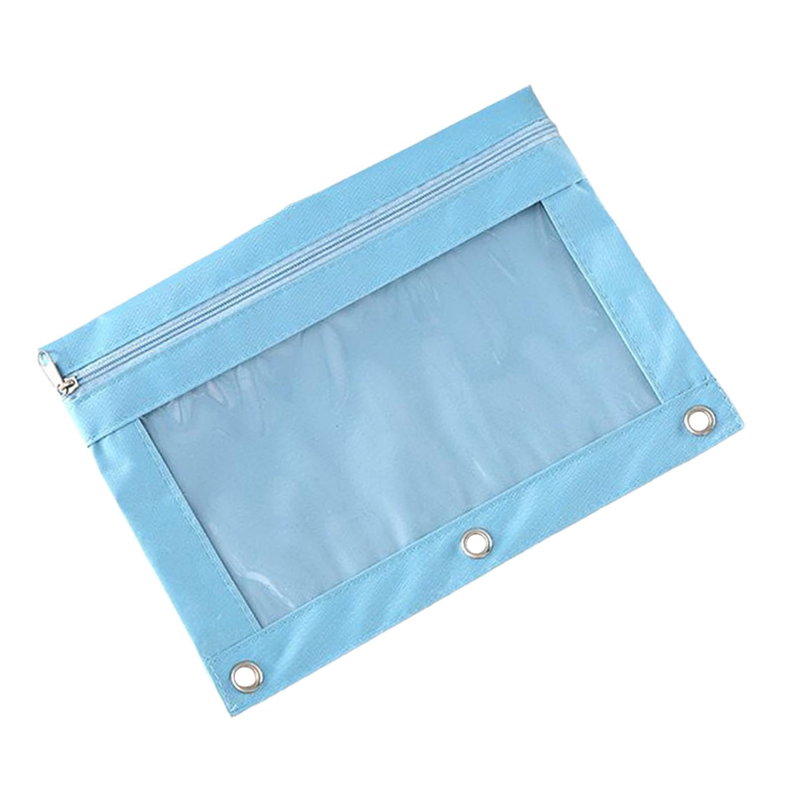3xPencil Pouch Office Stationery Organizer Pencil Case for Children Teen Gifts Blue