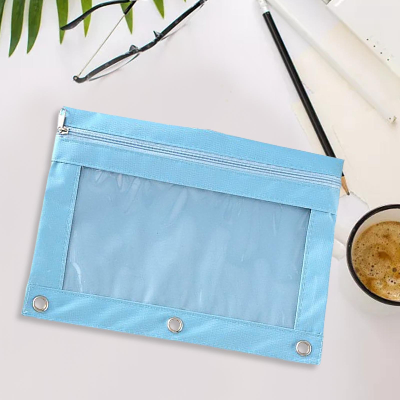 2xPencil Pouch Office Stationery Organizer Pencil Case for Children Teen Gifts Blue