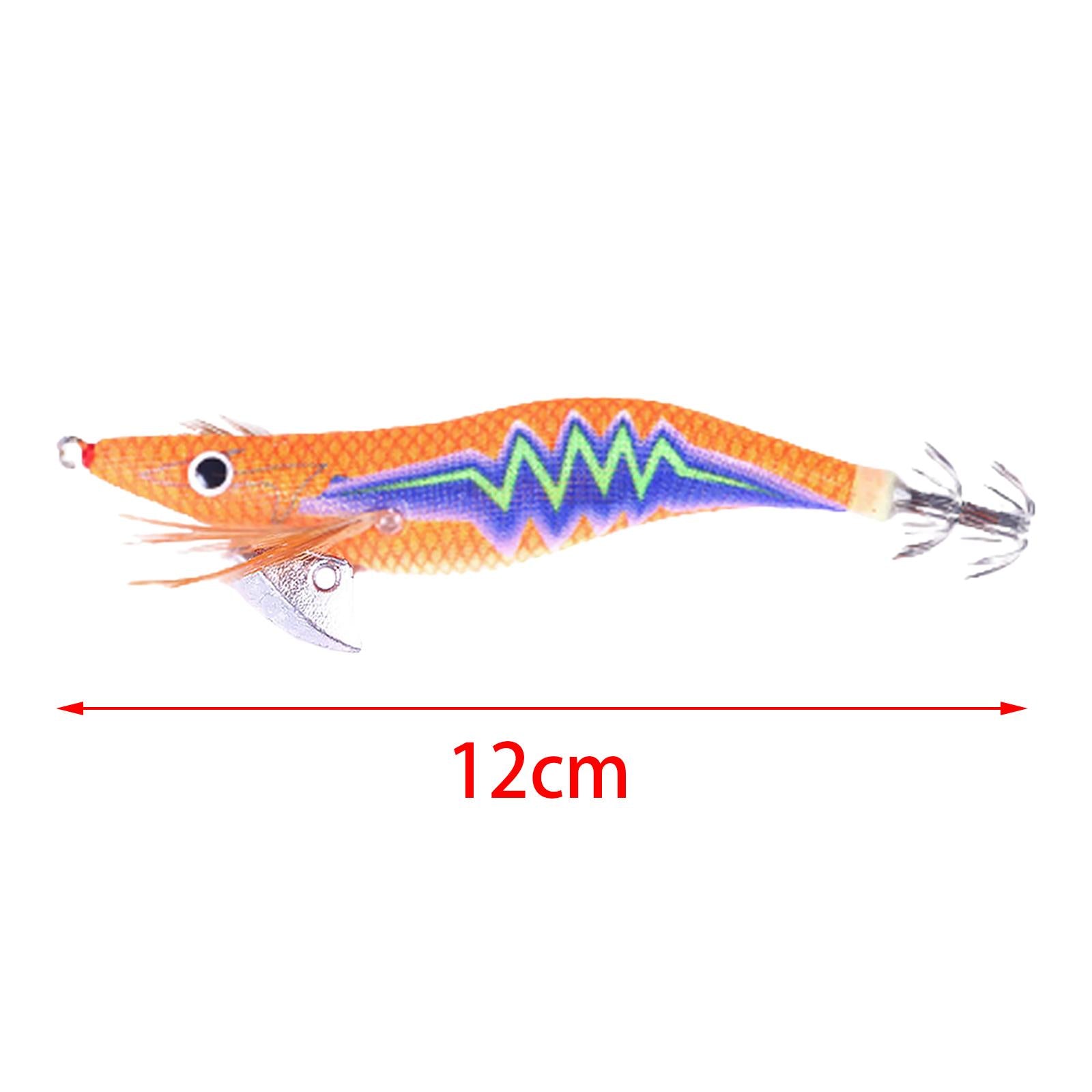 3xFishing Hook Fishing Baits Squid Jig Lures Fluorescent Durable Luminous Lure style B