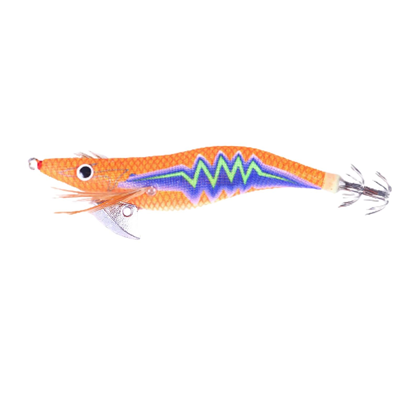 2xFishing Hook Fishing Baits Squid Jig Lures Fluorescent Durable Luminous Lure style B