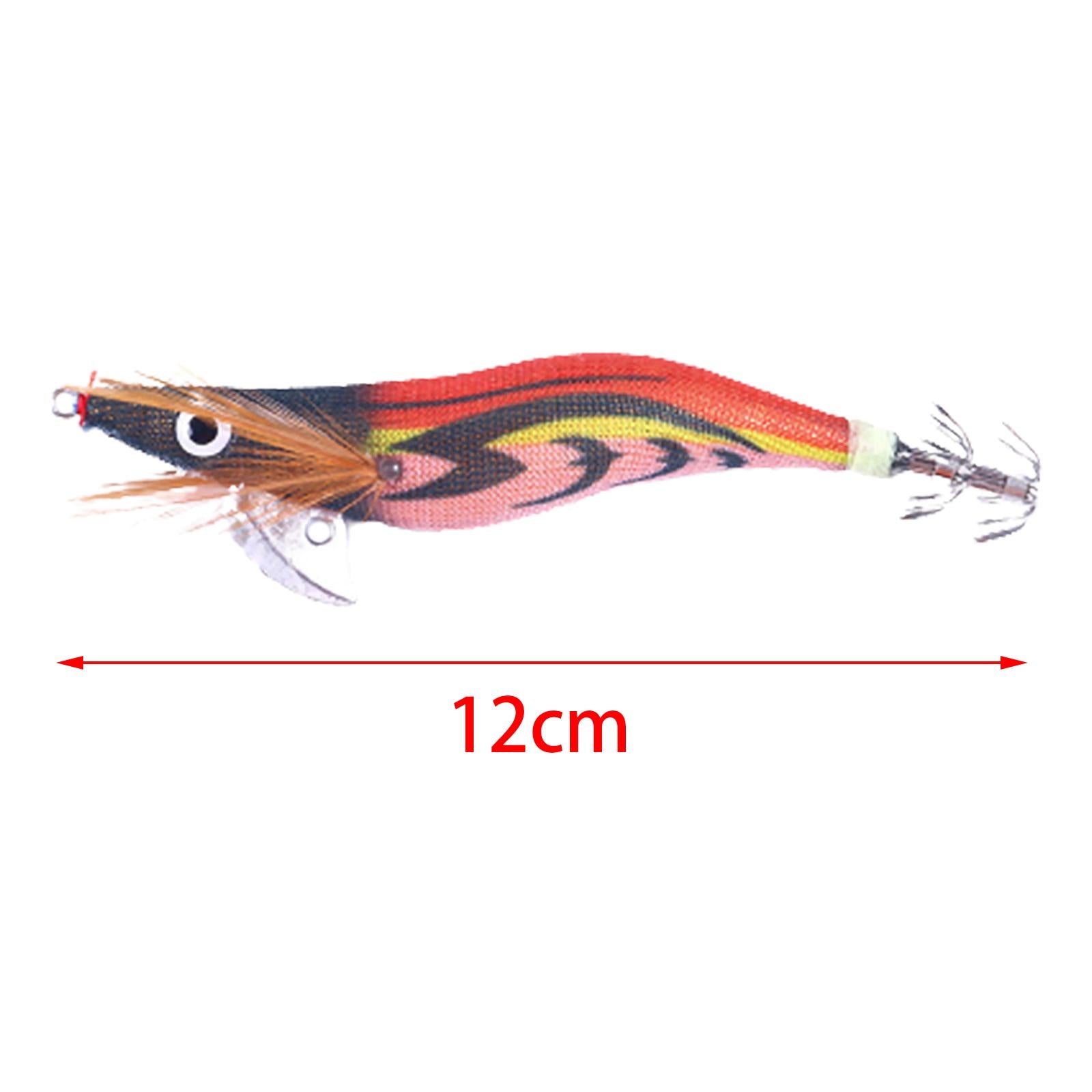 3xFishing Hook Fishing Baits Squid Jig Lures Fluorescent Durable Luminous Lure style F