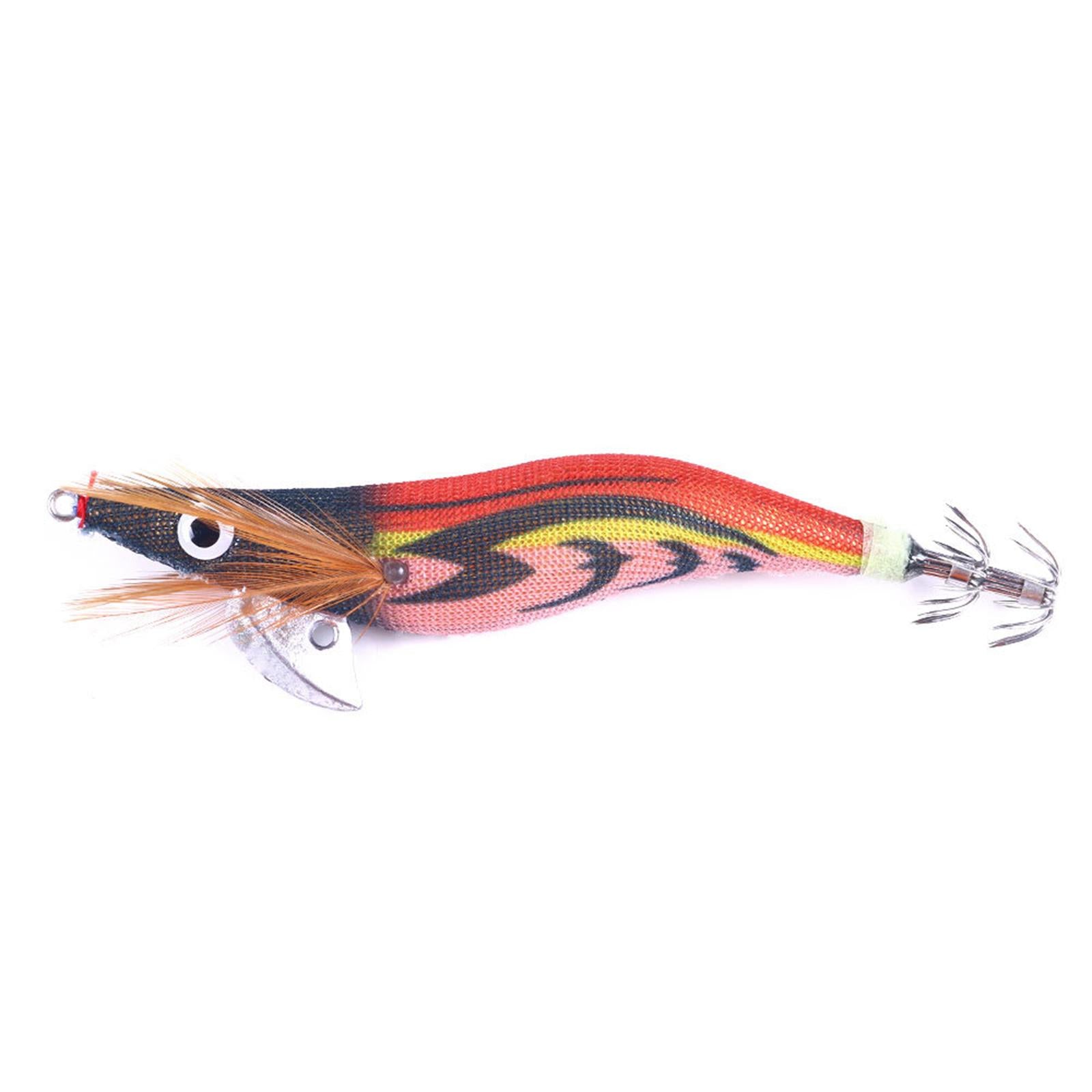 2xFishing Hook Fishing Baits Squid Jig Lures Fluorescent Durable Luminous Lure style F