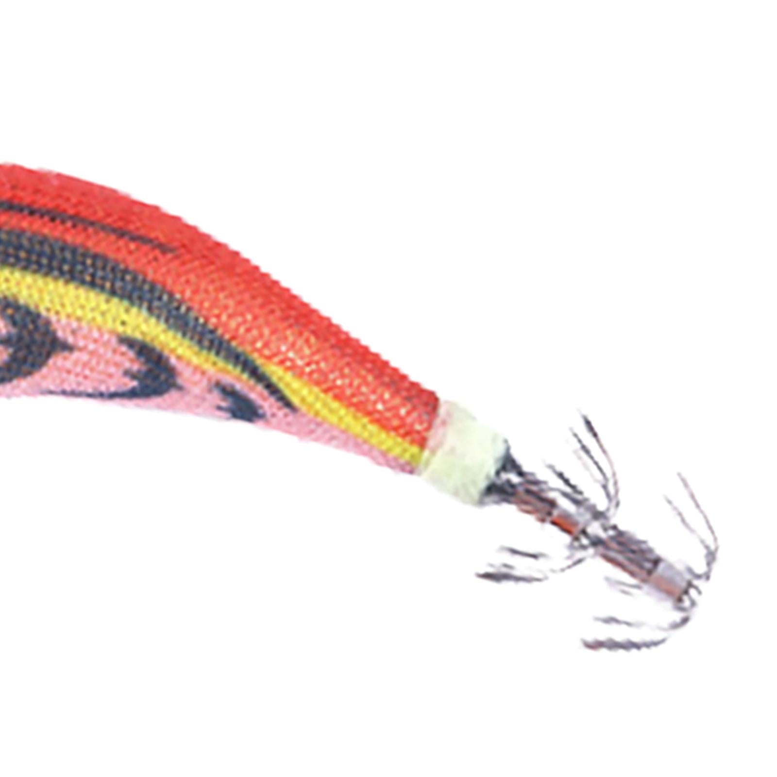 4xFishing Hook Fishing Baits Squid Jig Lures Fluorescent Durable Luminous Lure style F