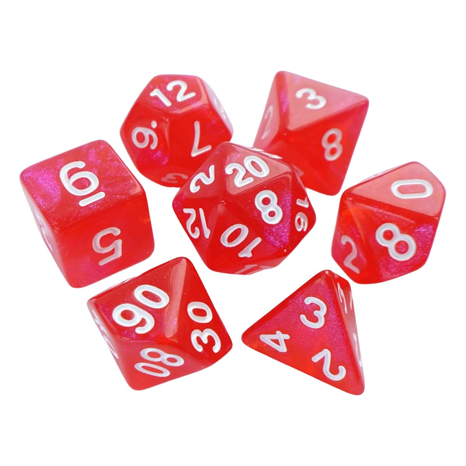 3x7 Pieces Polyhedral Dices Set Game Dices for Party Game Table Game Card Game Red