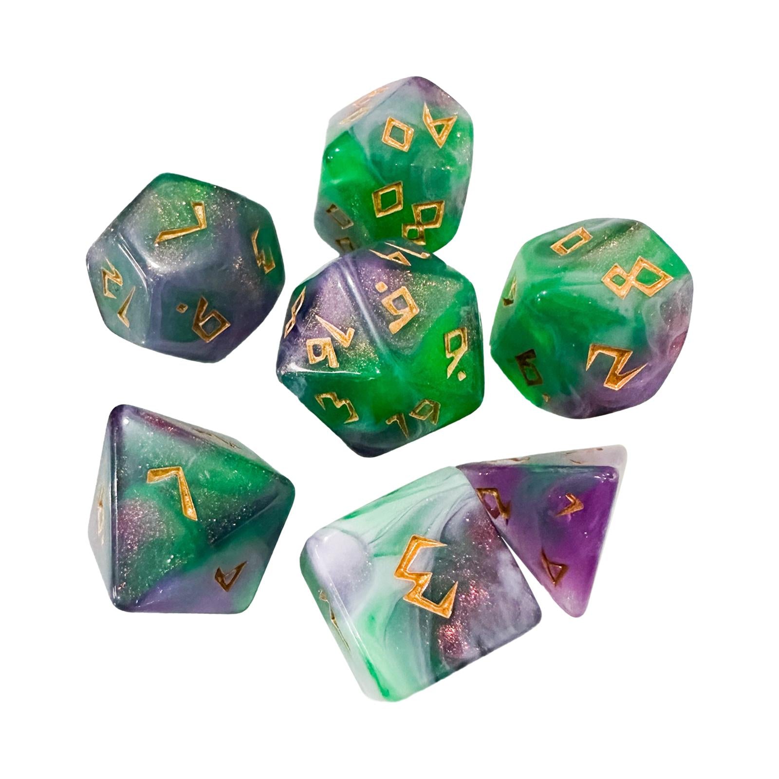3x7Pcs Polyhedral Dice D4 D6 D8 D10 D12 D20 for Party Favors Role Playing Gift Style B