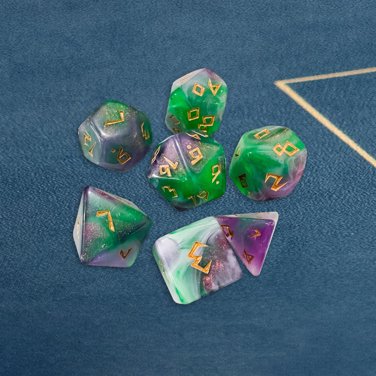 4x7Pcs Polyhedral Dice D4 D6 D8 D10 D12 D20 for Party Favors Role Playing Gift Style B