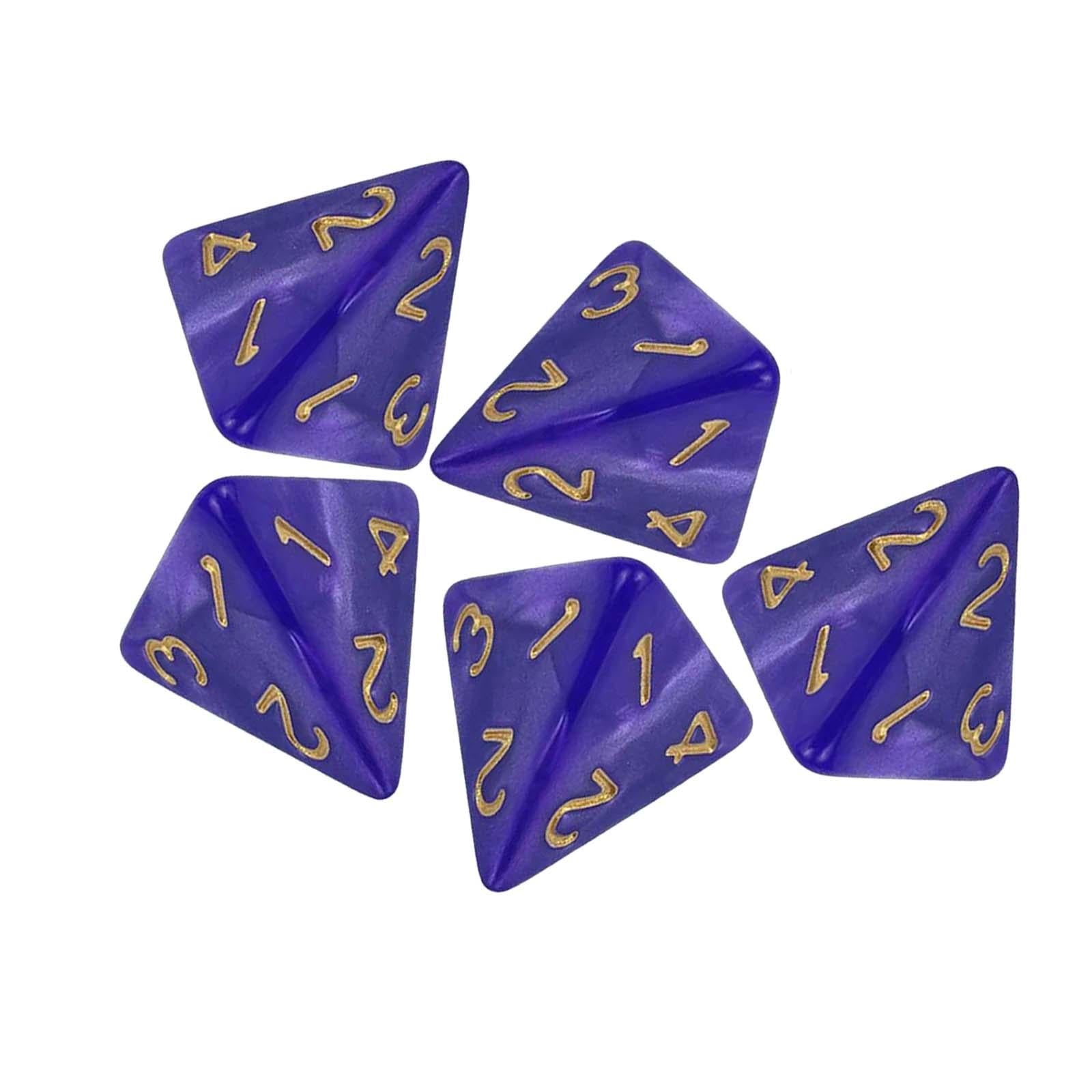 4x5x Game Dices Party Favors Acrylic Dices Polyhedral Dices for Home Bar Party