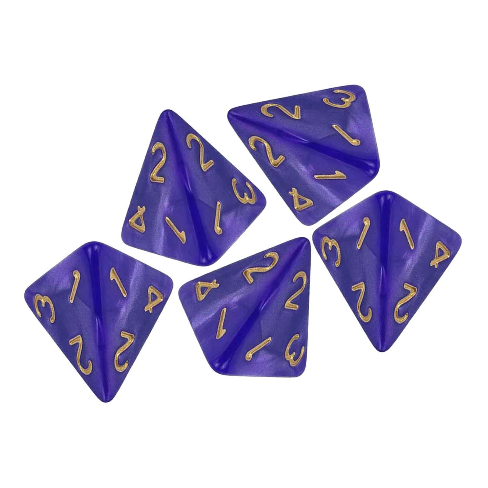 4x5x Game Dices Party Favors Acrylic Dices Polyhedral Dices for Home Bar Party