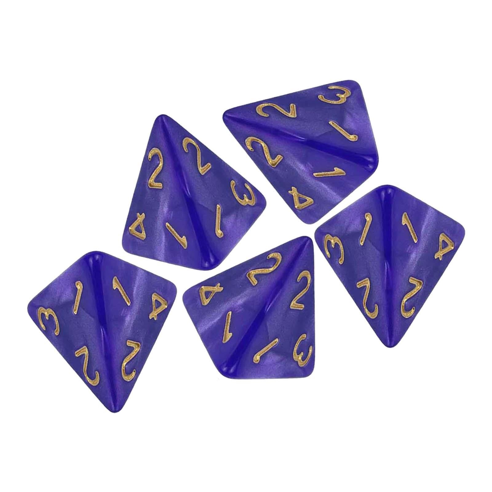 4x5x Game Dices Party Favors Acrylic Dices Polyhedral Dices for Home Bar Party