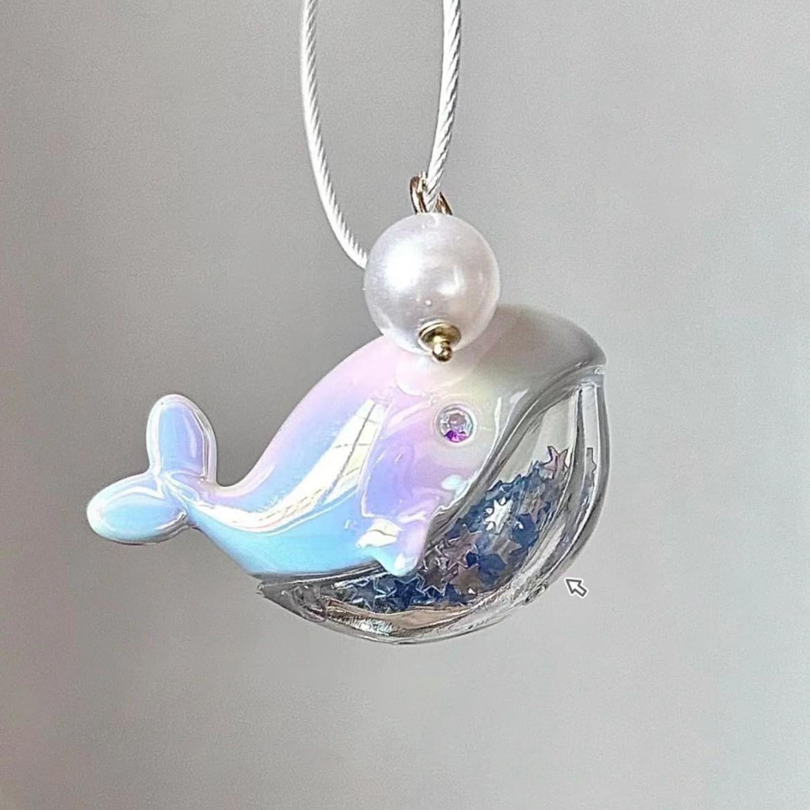 3xCompact Whale Keychain Funny Portable Keyring Bag Pendant for Tote Car Handbag