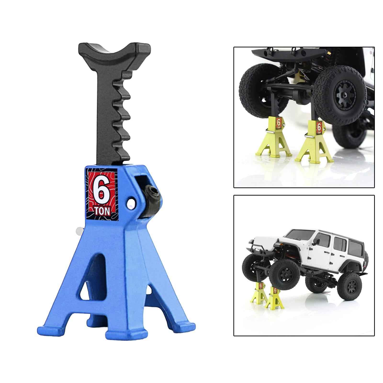 6 Ton Scale Jack Stand Durable Simulation Lifting Jack for 1:12 1:28 Crawler blue