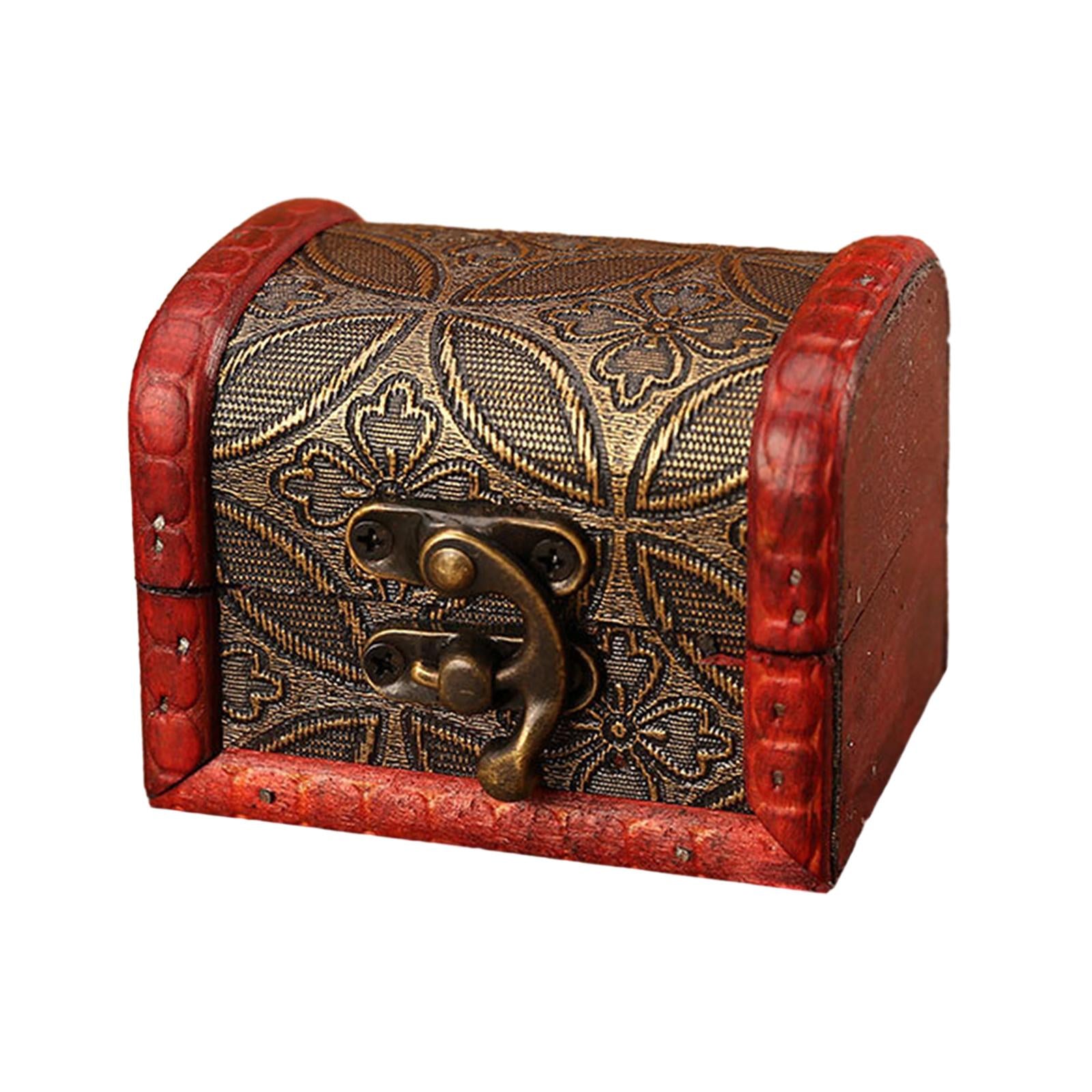 3xDecorative Storage Box Decor Wooden Box for Earrings Hairpins Bracelets Style C