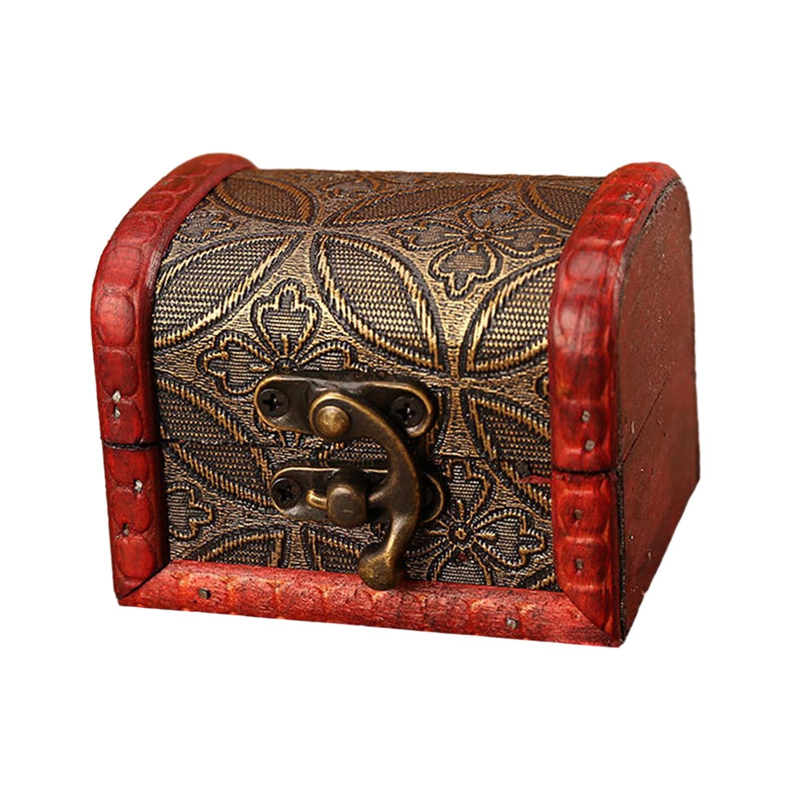 3xDecorative Storage Box Decor Wooden Box for Earrings Hairpins Bracelets Style C