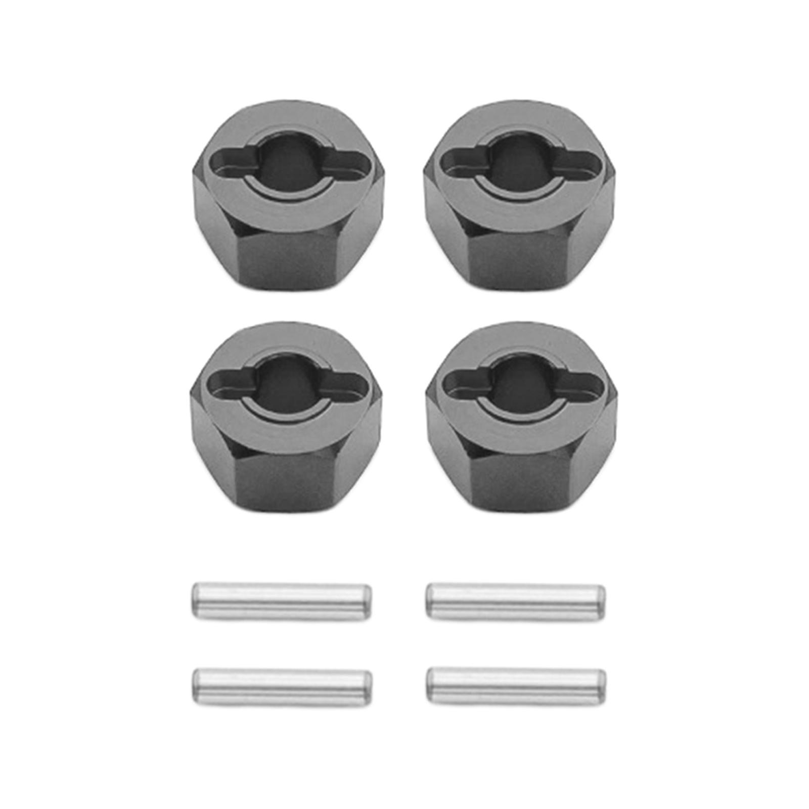 2x4x 1:16 Scale RC Car Hex Wheel Hubs 12mm Replace Parts for 16207 16208 16210 Titanium