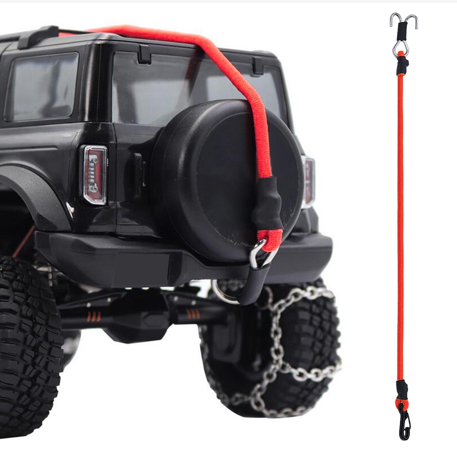 4xRC Crawler Winch Strap 1/24 1/18 Scale RC Crawler Rope for RC Crawler Red