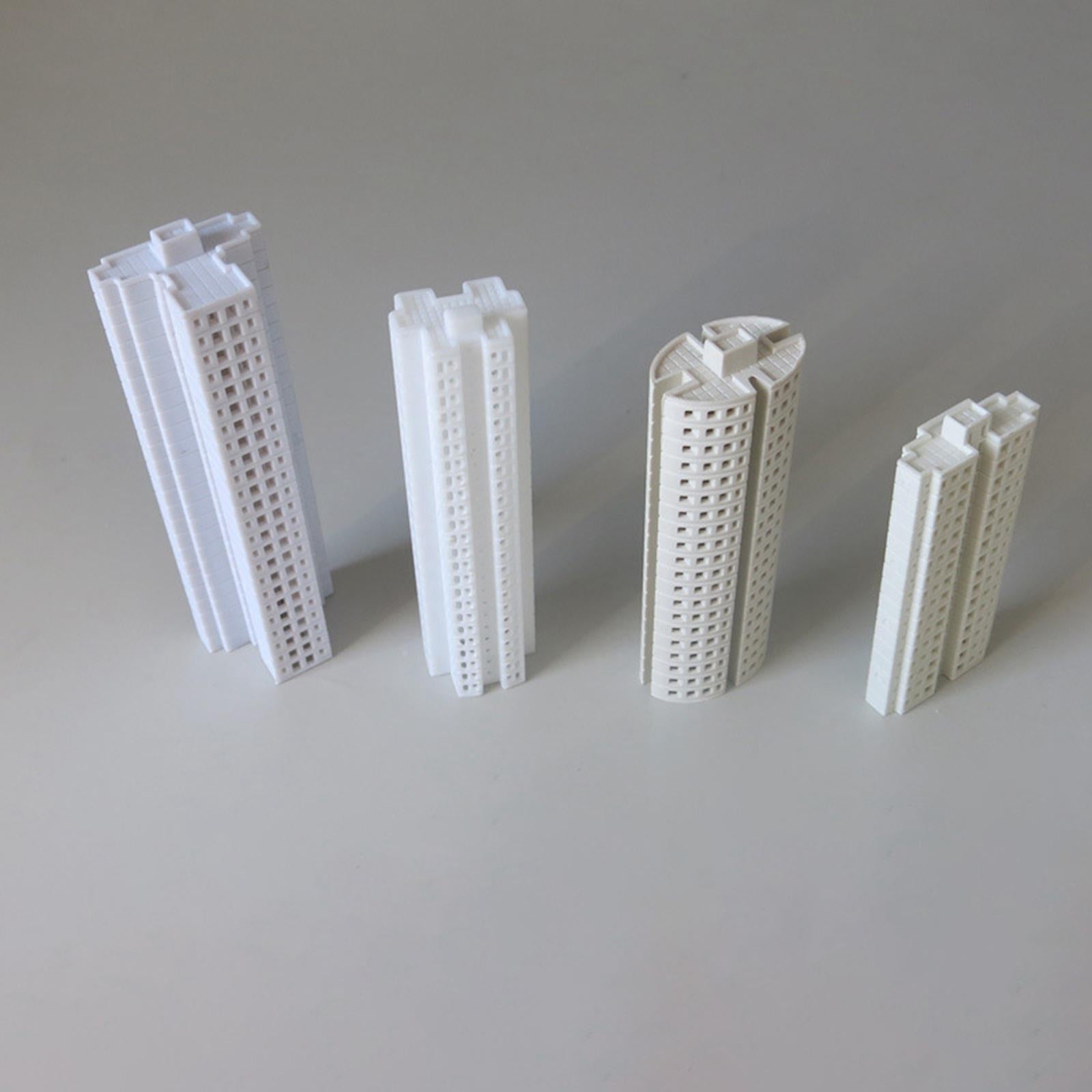 4xDiorama Residential Building 1/800 Construction Building Landscape Materials Style D
