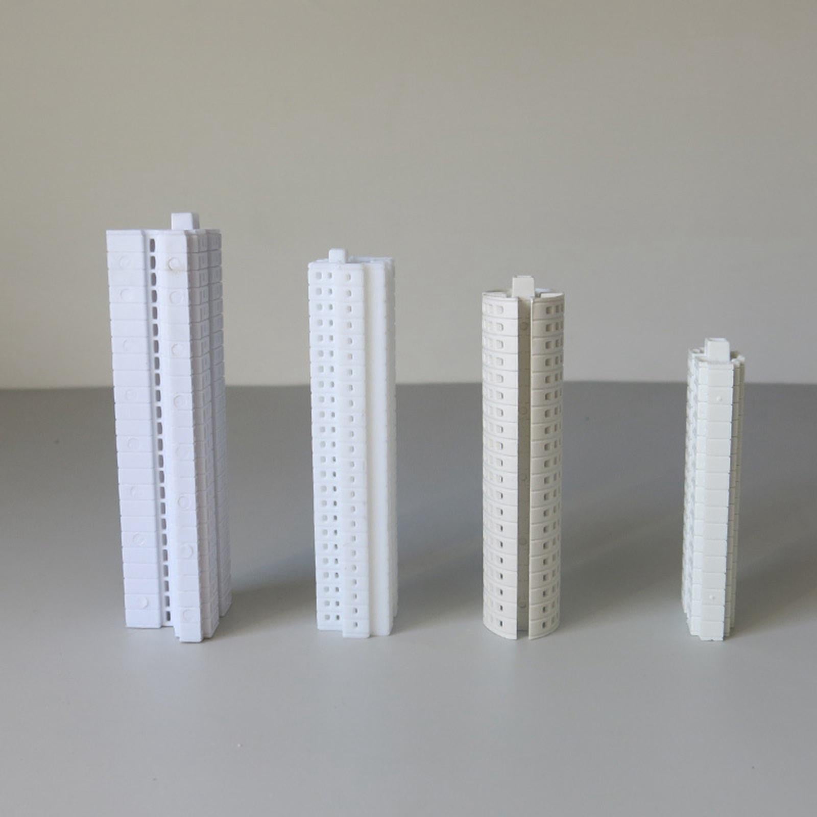 2xDiorama Residential Building 1/800 Construction Building Landscape Materials Style D