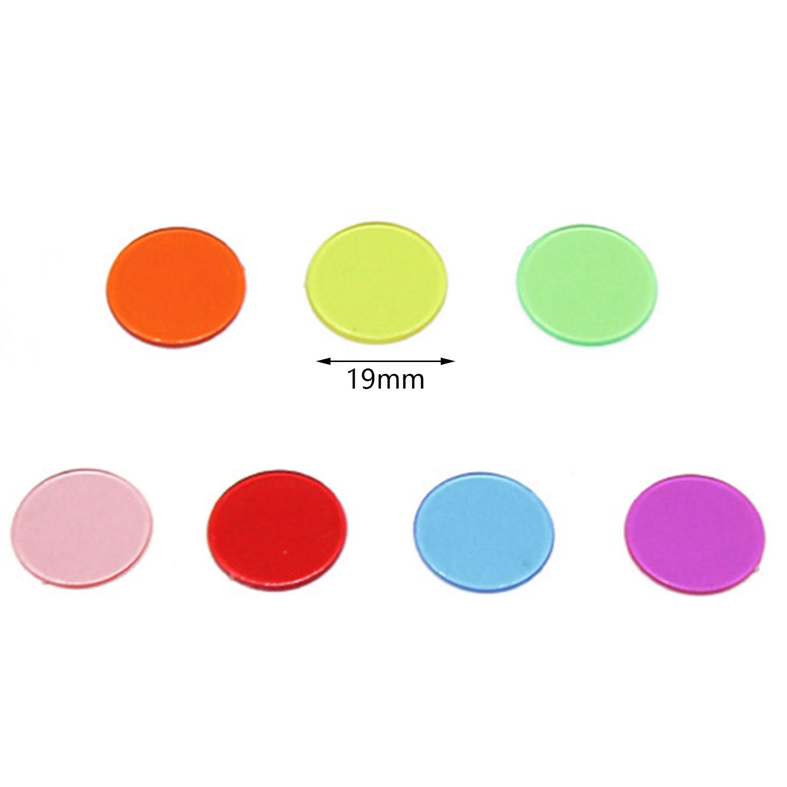 4x100x Math Counters for Kids Bingo Counting Chips for Classroom Office Lodges 19mm clear