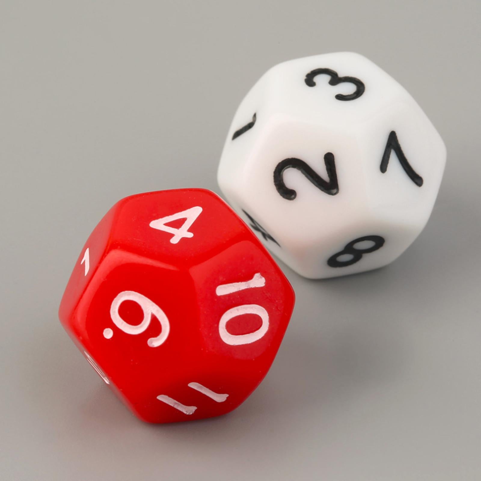 2x10Pcs 12 Sided Dice Acrylic Dice for Party Game Table Game Role Playing Game