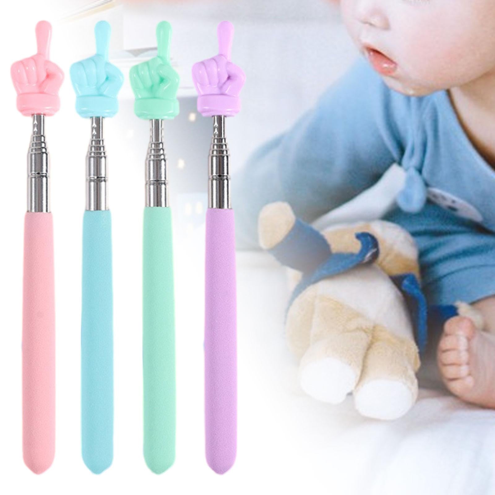 4x2 Pieces Extendable Finger Pointer Sticks Telescopic Teachers Finger Pointer Pink Blue