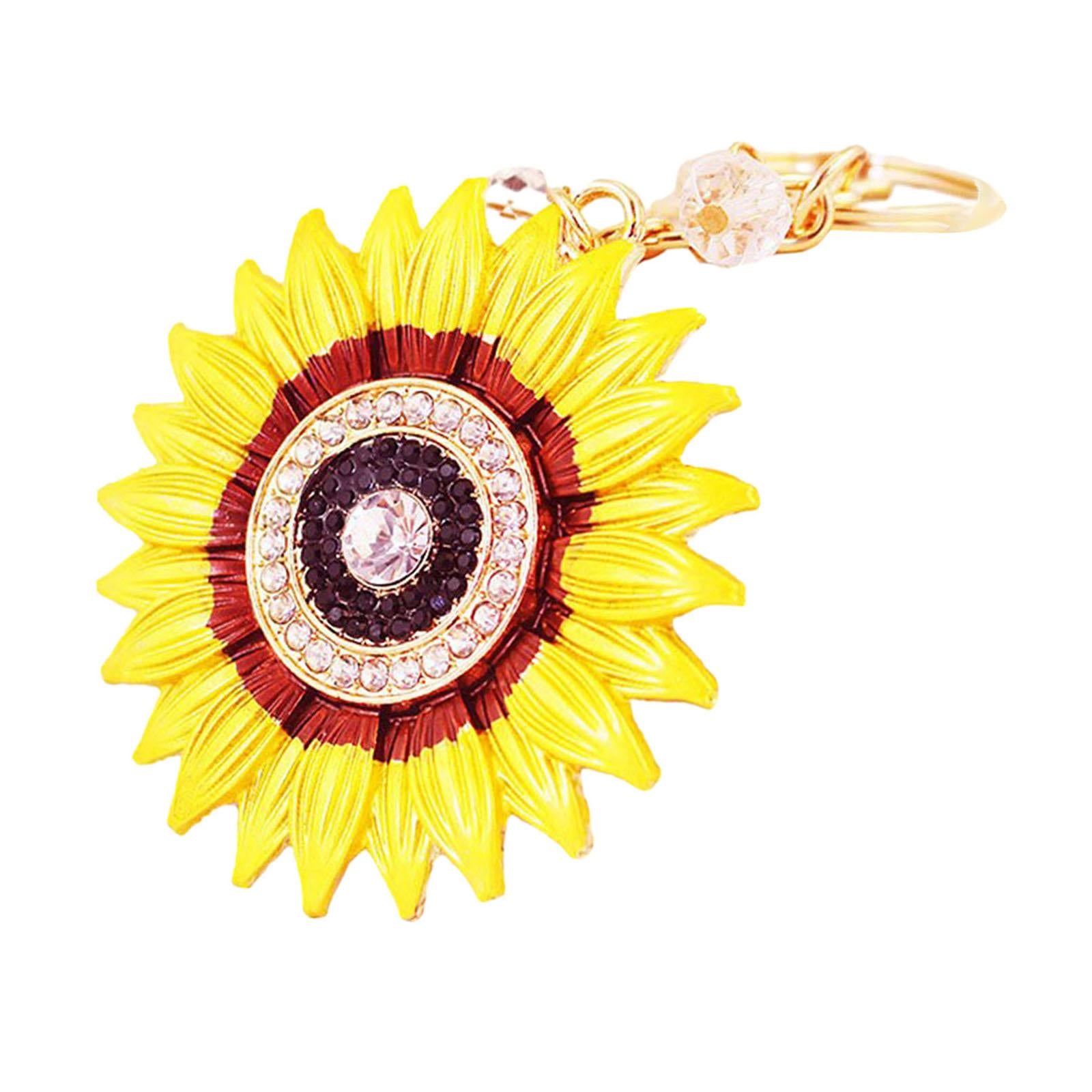 3xSunflower Keyring Holder for Women Girls Unique Gifts for Handbag Purse Bags