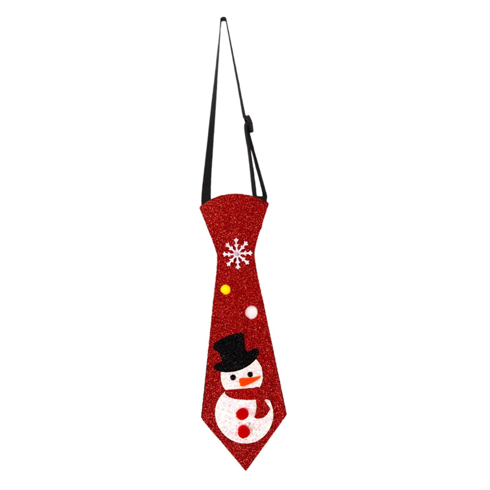 Merry Christmas Tie Fun Fancy Dress for Carnival Ages 3-10 Years Old Cosplay Snowman