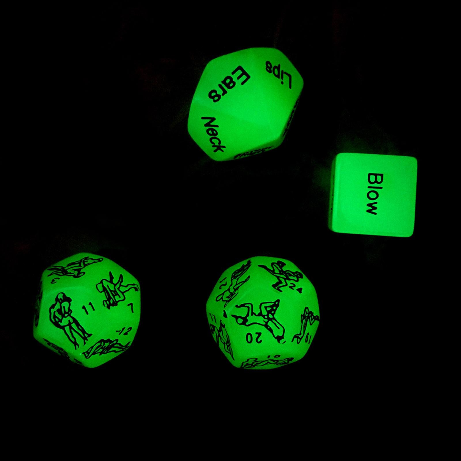 3x2 Pieces Couples Multi Sided Game Dices for Valentines Day Bedroom Card Game position