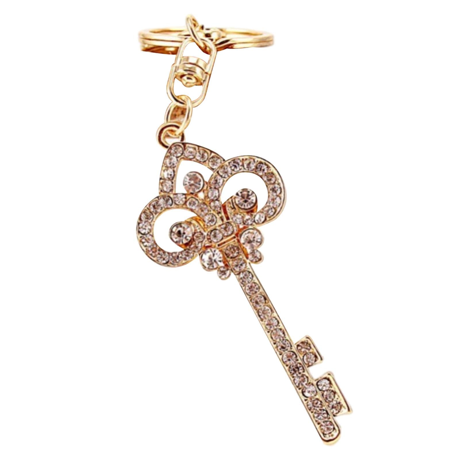 3xKey Rhinestone Keychain Sparkling Accessories Glitter Bag Pendant for Wallet