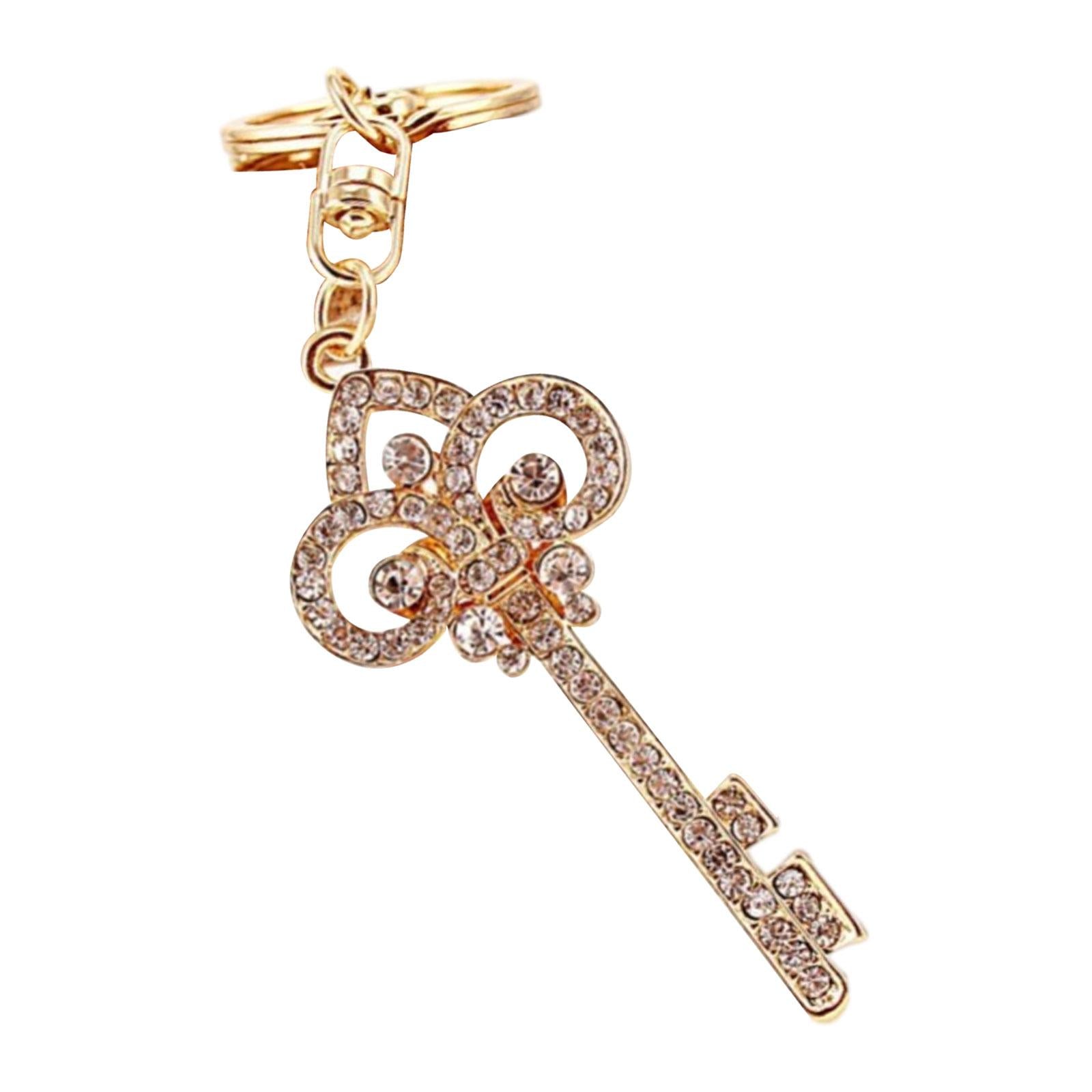 3xKey Rhinestone Keychain Sparkling Accessories Glitter Bag Pendant for Wallet