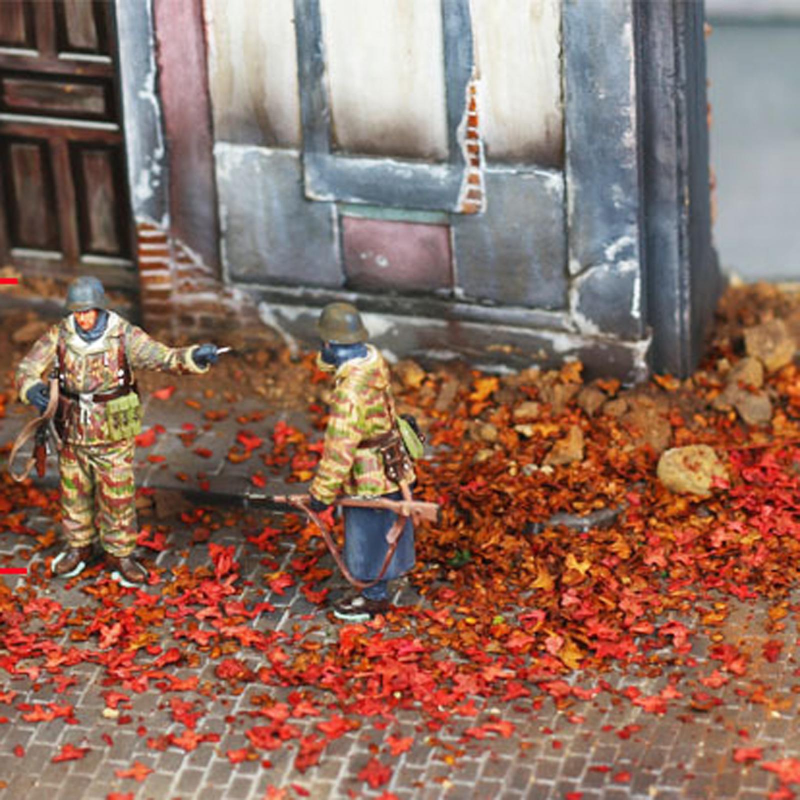 4xRealistic Miniature Leaves Simulation Leaves for Train DIY Mini Model Layout Yellow