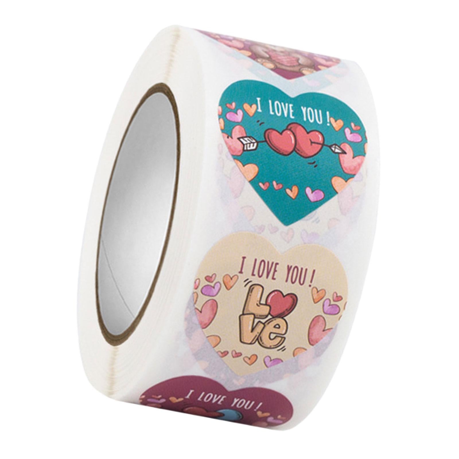 2xBulk Valentines Stickers for Crafts Love Heart Stickers for Anniversary Wall Style B