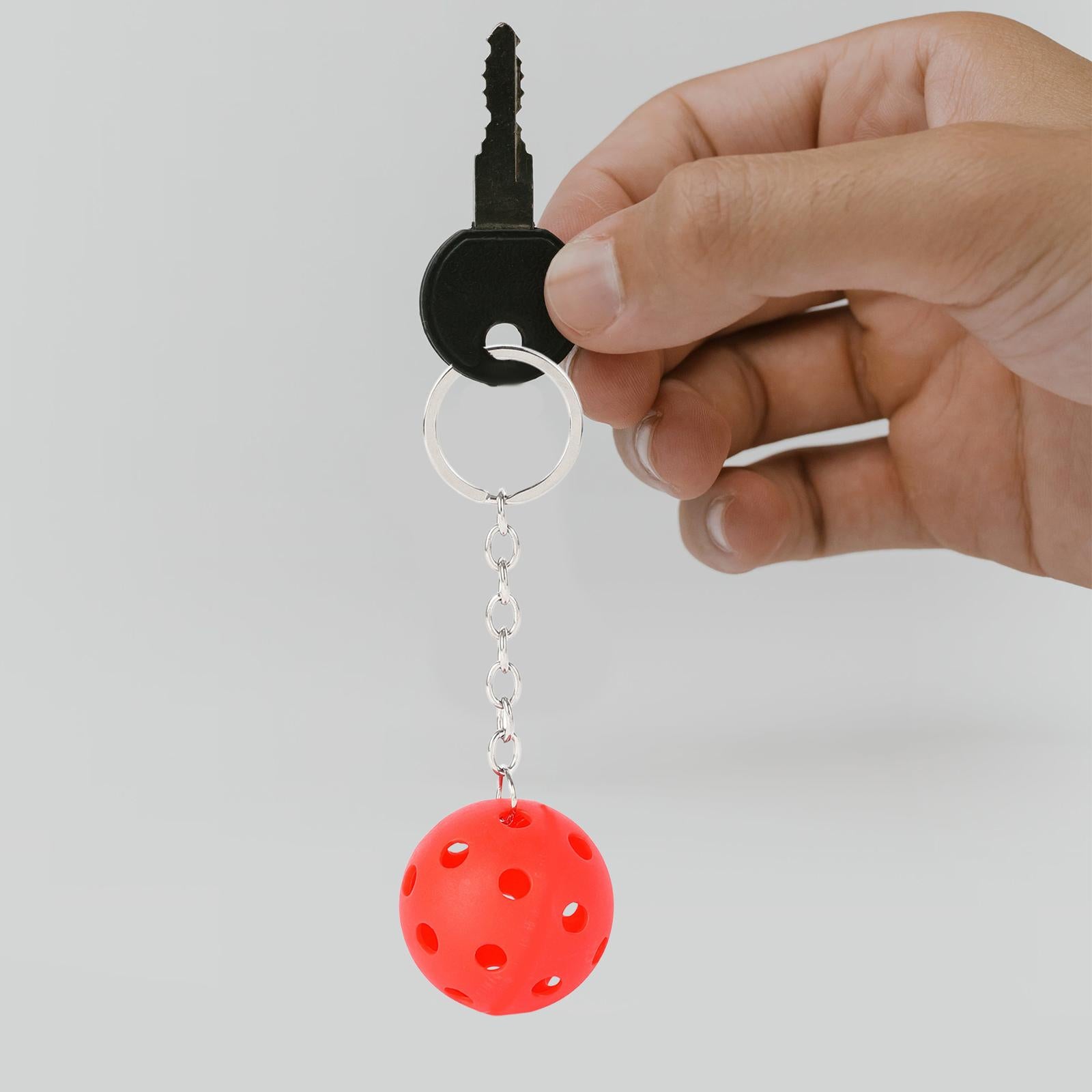 4xPickleball Keychain Portable Pickleball Bag for Backpack Hoilday Handbag red