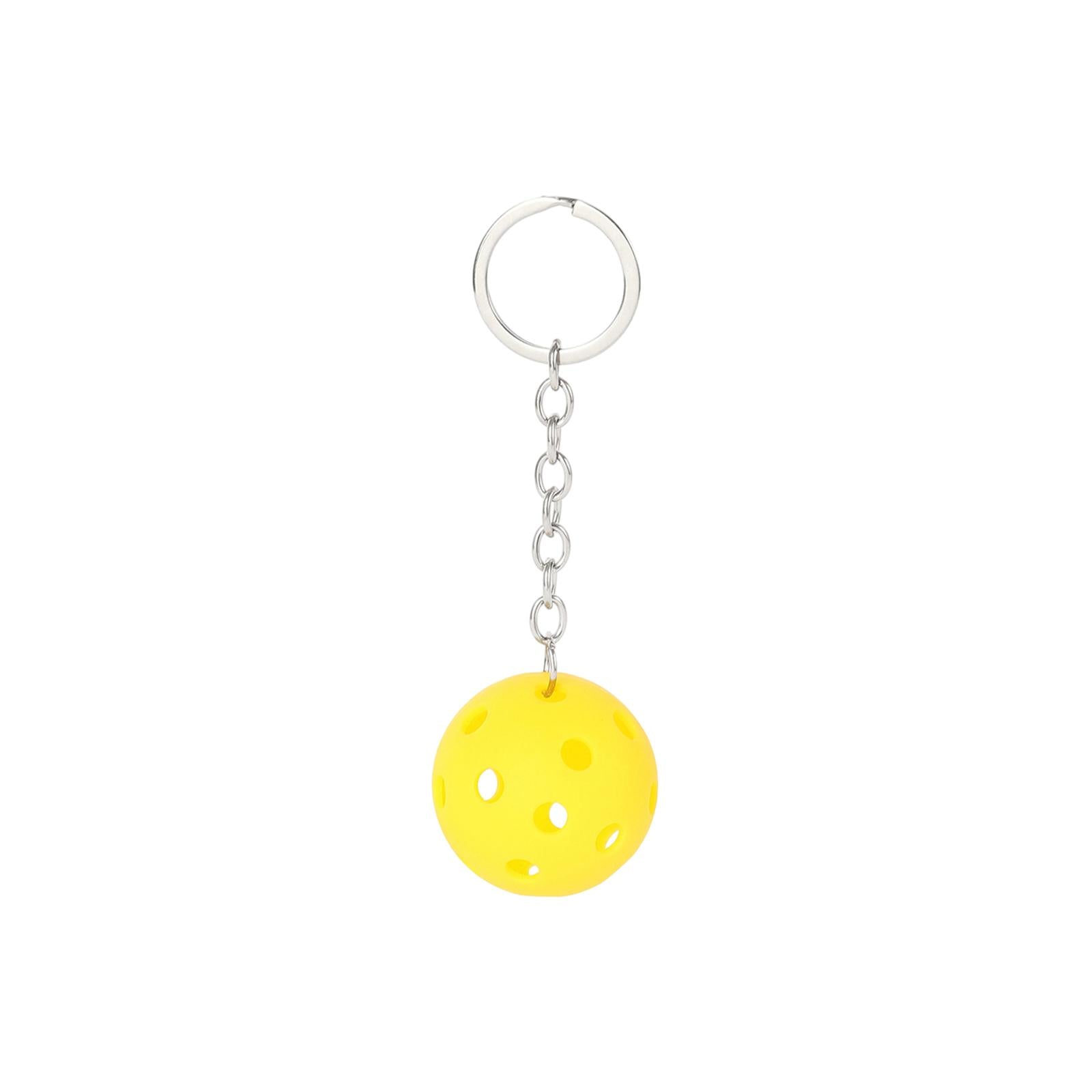 3xPickleball Keychain Portable Pickleball Bag for Backpack Hoilday Handbag yellow