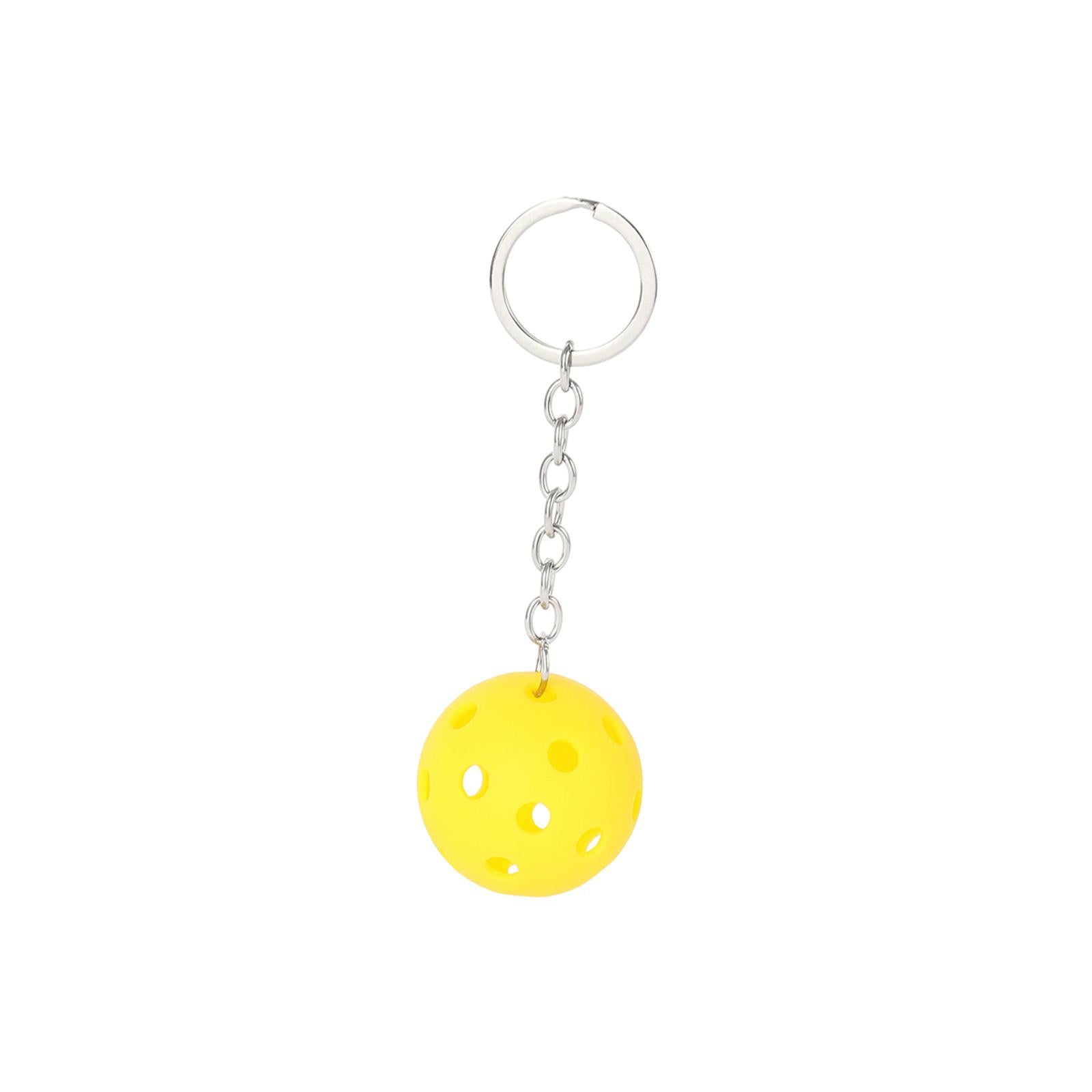 2xPickleball Keychain Portable Pickleball Bag for Backpack Hoilday Handbag yellow