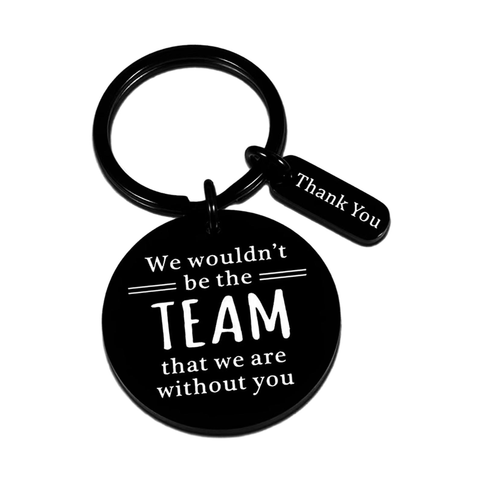 3xCoworker Keychain Keyring Gift for Leaving Job Gifts Keepsake Thank You Gift Black