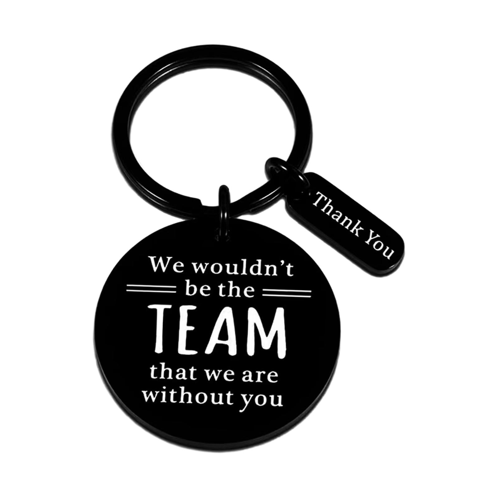 3xCoworker Keychain Keyring Gift for Leaving Job Gifts Keepsake Thank You Gift Black