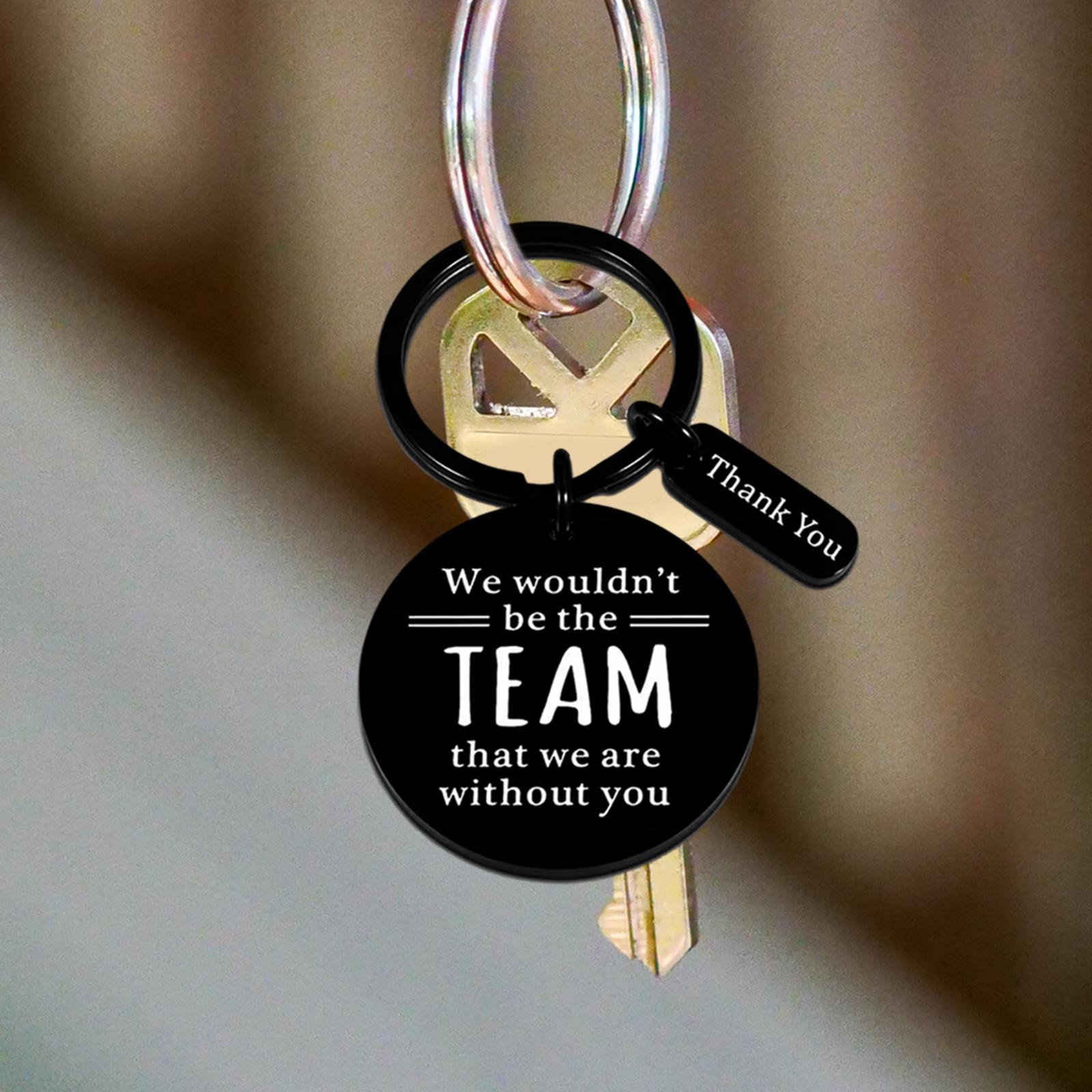 4xCoworker Keychain Keyring Gift for Leaving Job Gifts Keepsake Thank You Gift Black