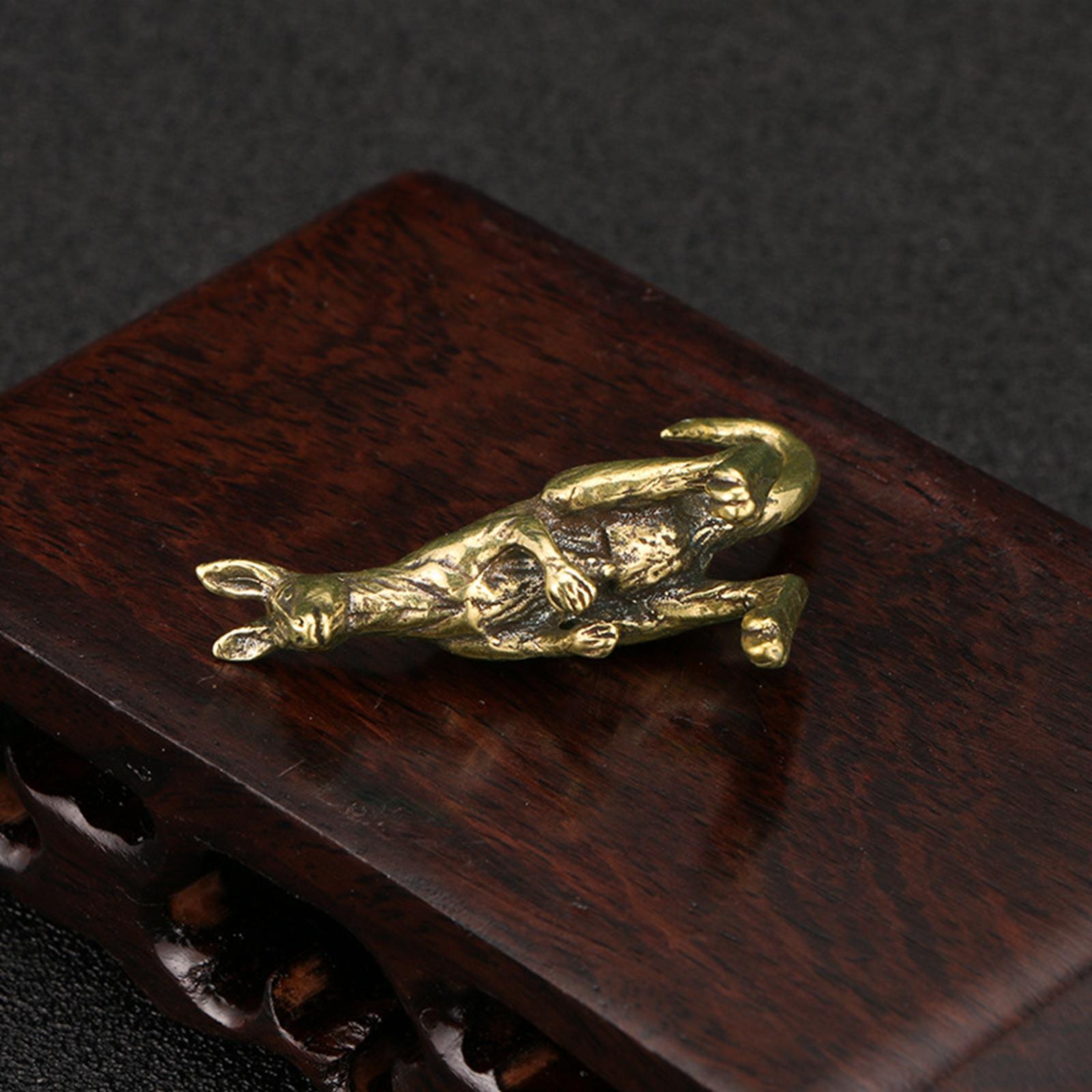 2xKangaroo Sculpture Bronze Kangaroo Statue for Office Bedroom Home Decoration