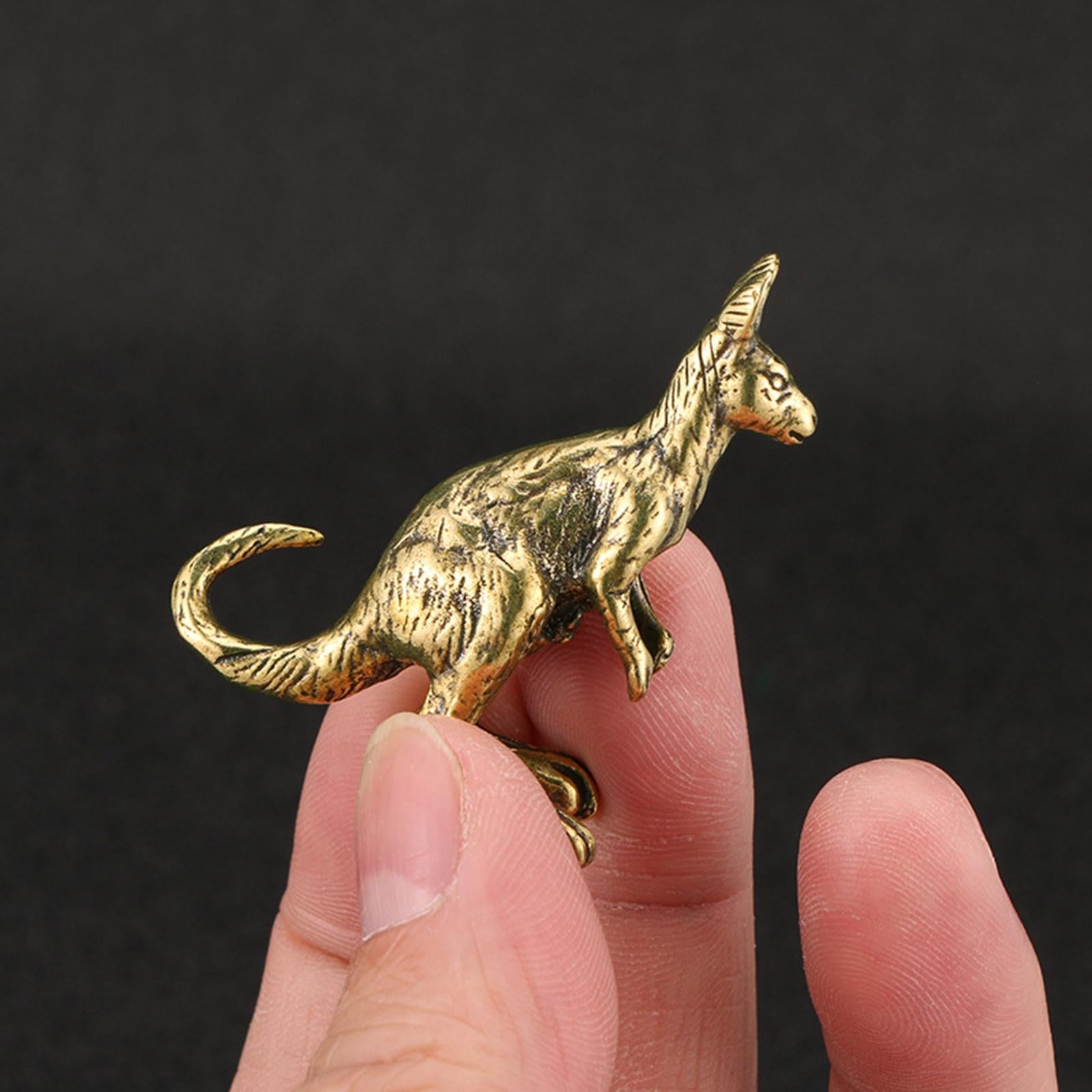 4xKangaroo Sculpture Bronze Kangaroo Statue for Office Bedroom Home Decoration
