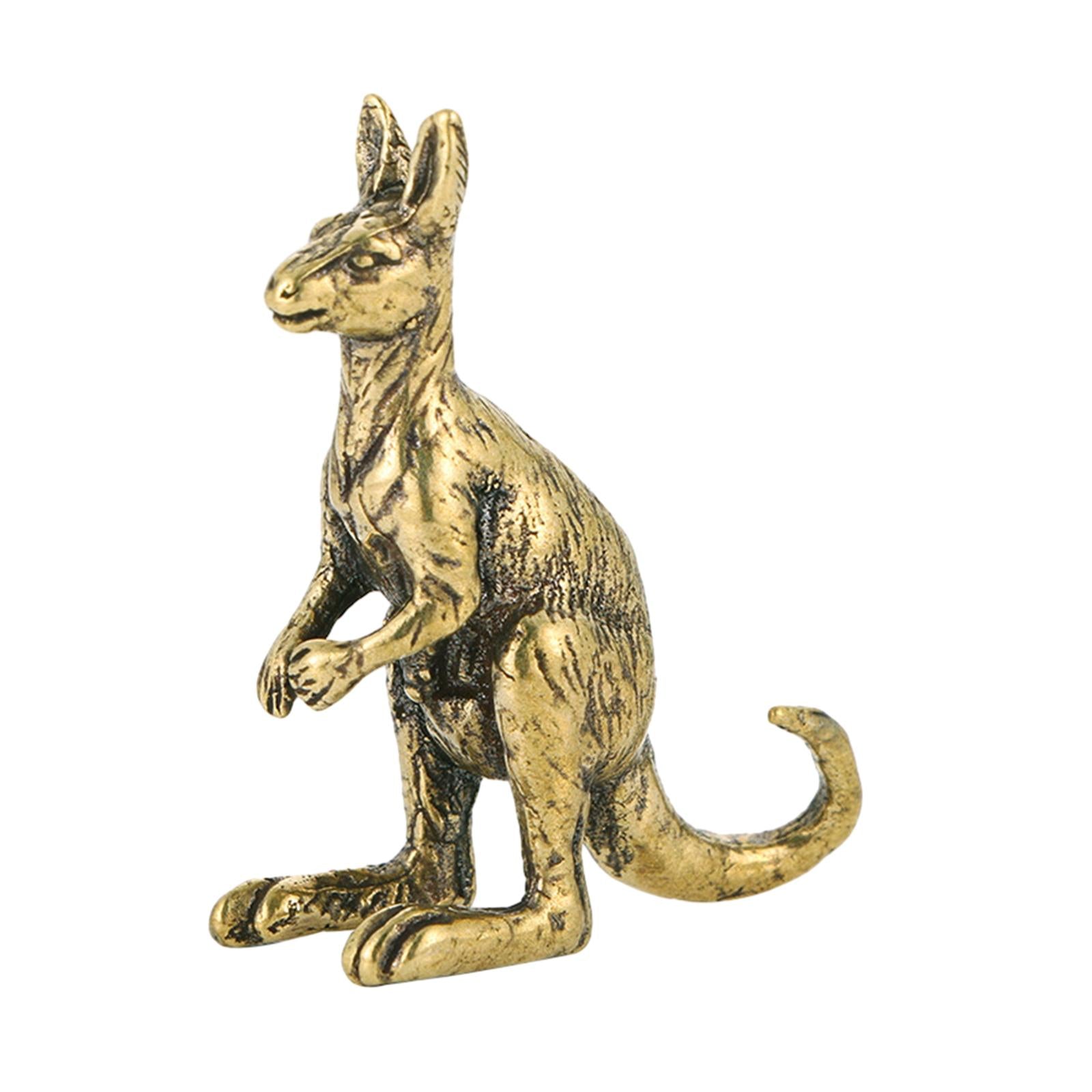 4xKangaroo Sculpture Bronze Kangaroo Statue for Office Bedroom Home Decoration