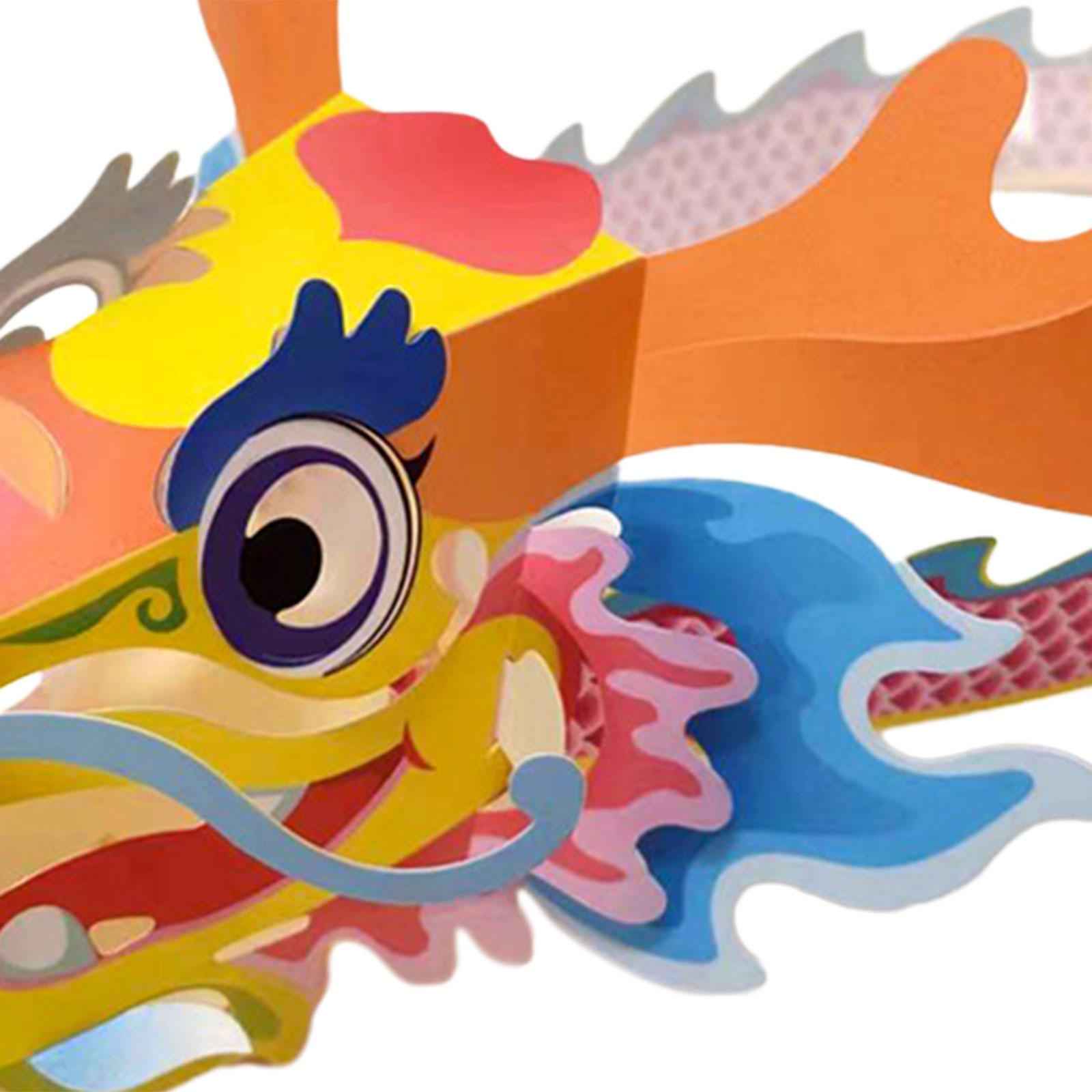 Chinese Dragon Hat Ornament Costume Headgear Lantern Festival Paper Headgear Style B