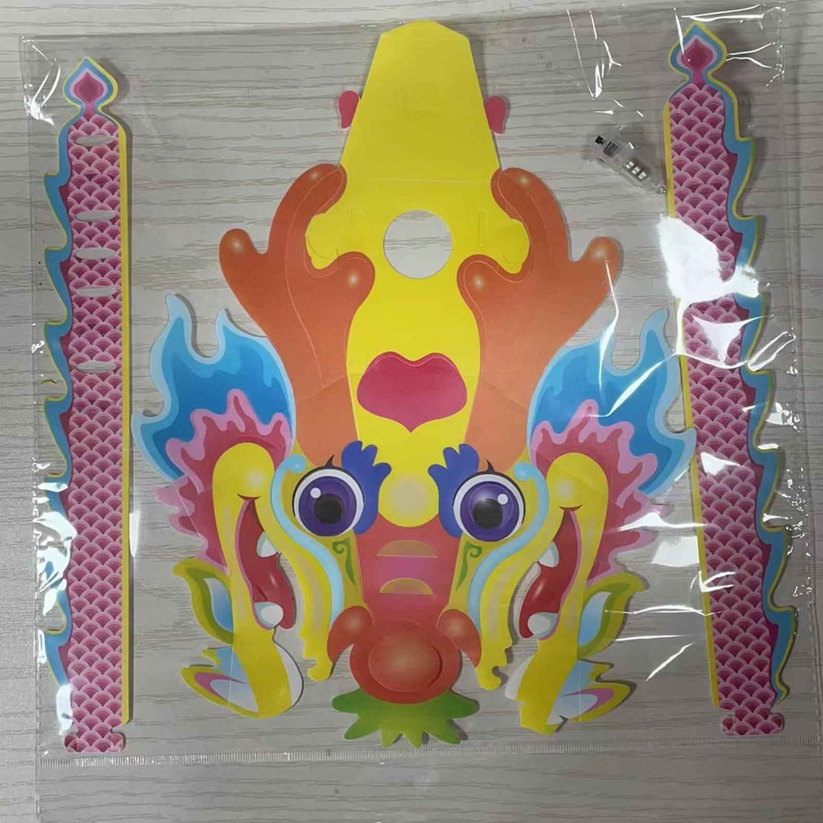 Chinese Dragon Hat Ornament Costume Headgear Lantern Festival Paper Headgear Style B