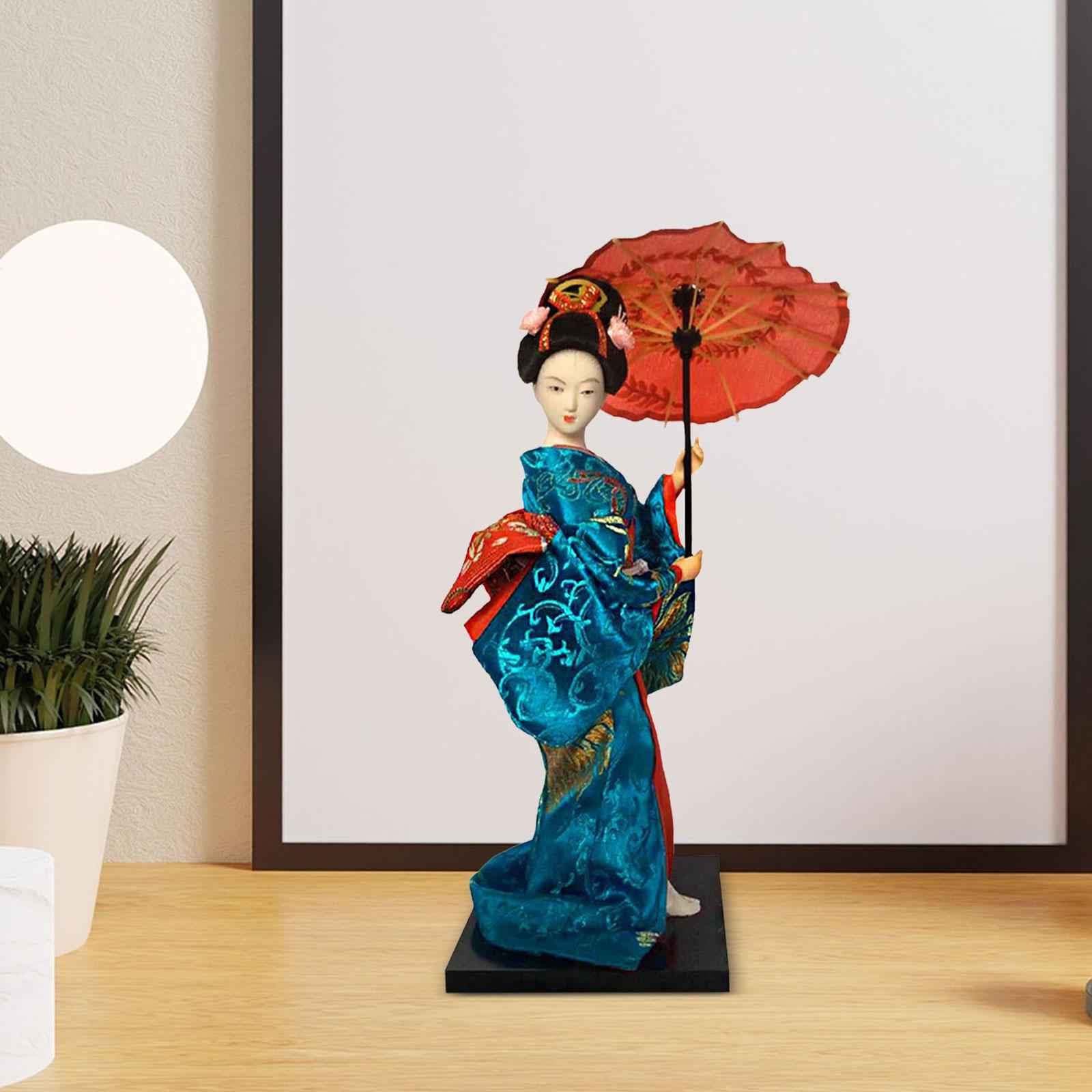 Collectible Figurine Statue Sculpture Miniatures Japanese Kimono Geisha Doll Style B