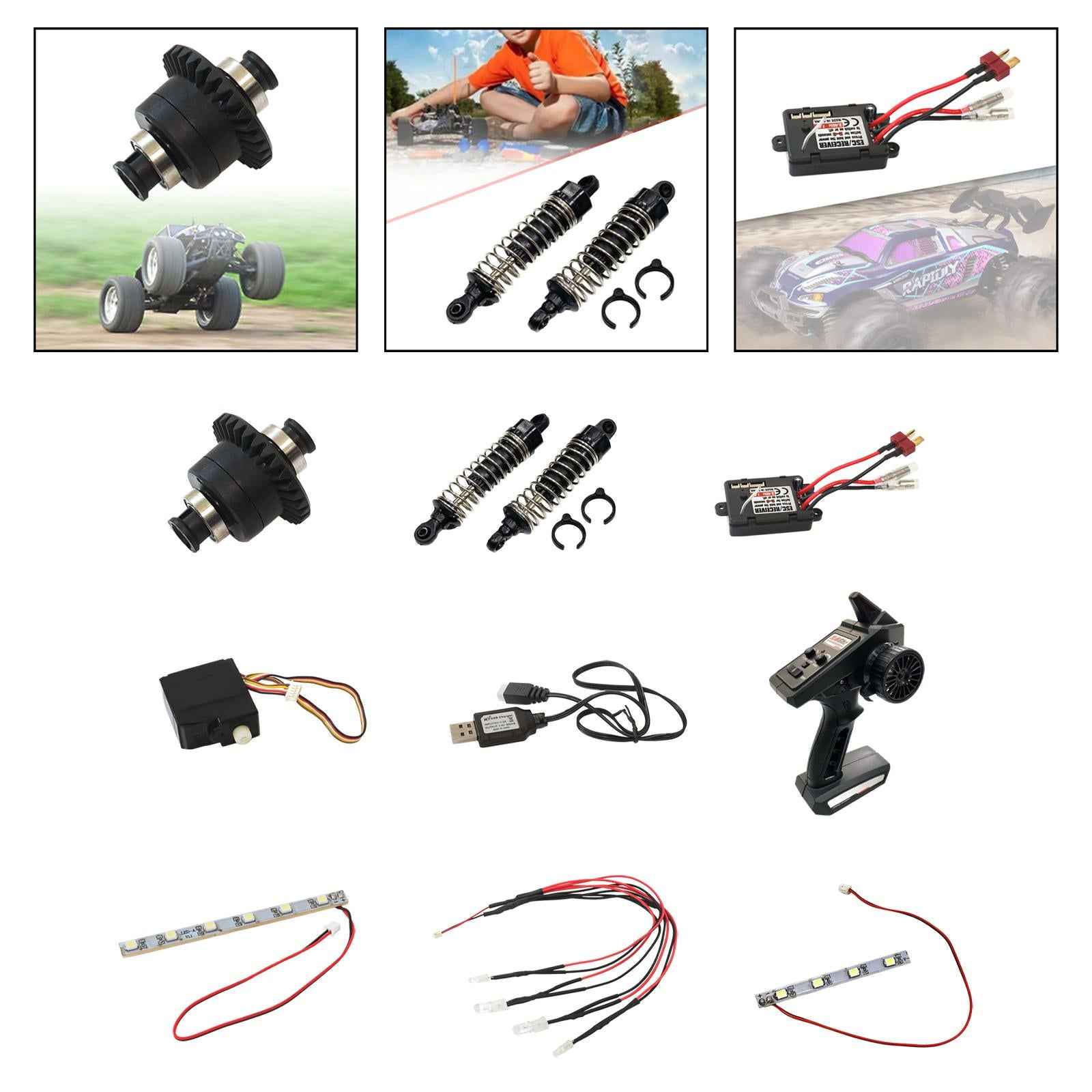 RC Car Differential DIY Accessories Replacements Parts for 16101 16102 16201
